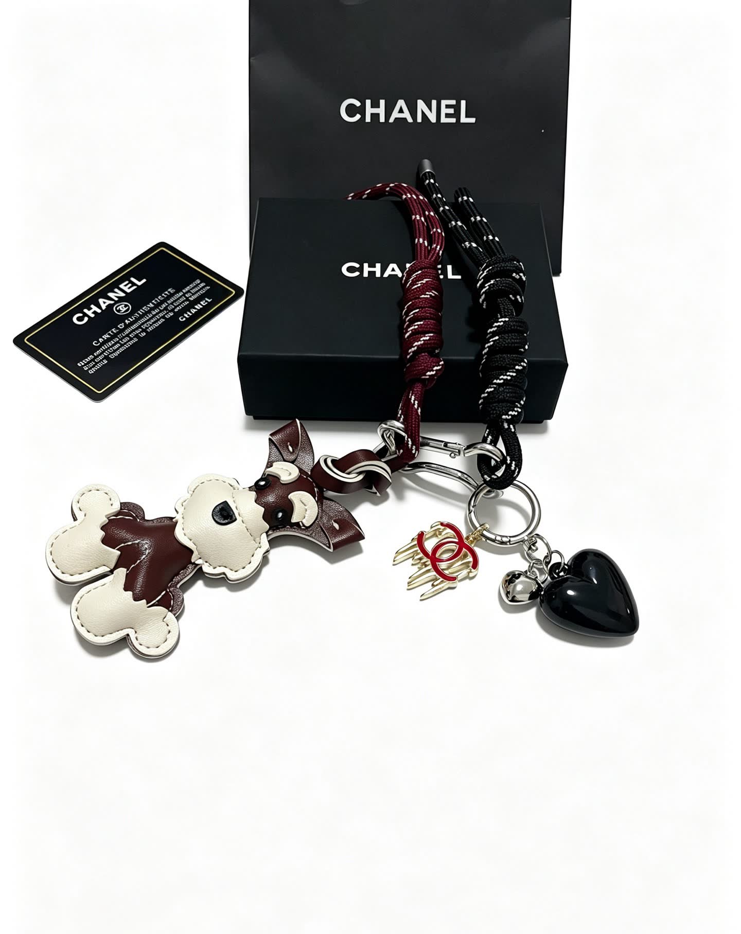Chanel Leather Dog Keychain