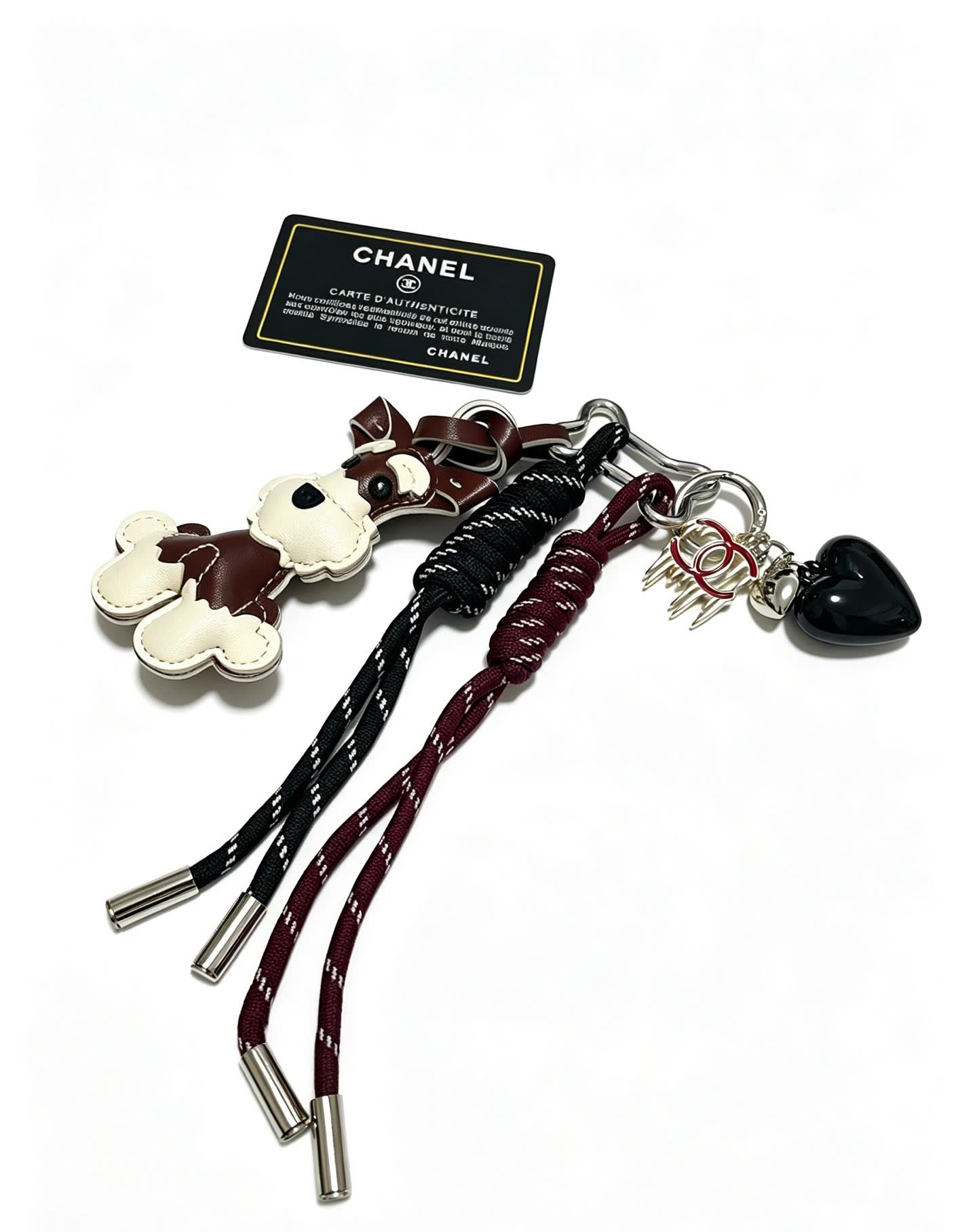 Chanel Leather Dog Keychain