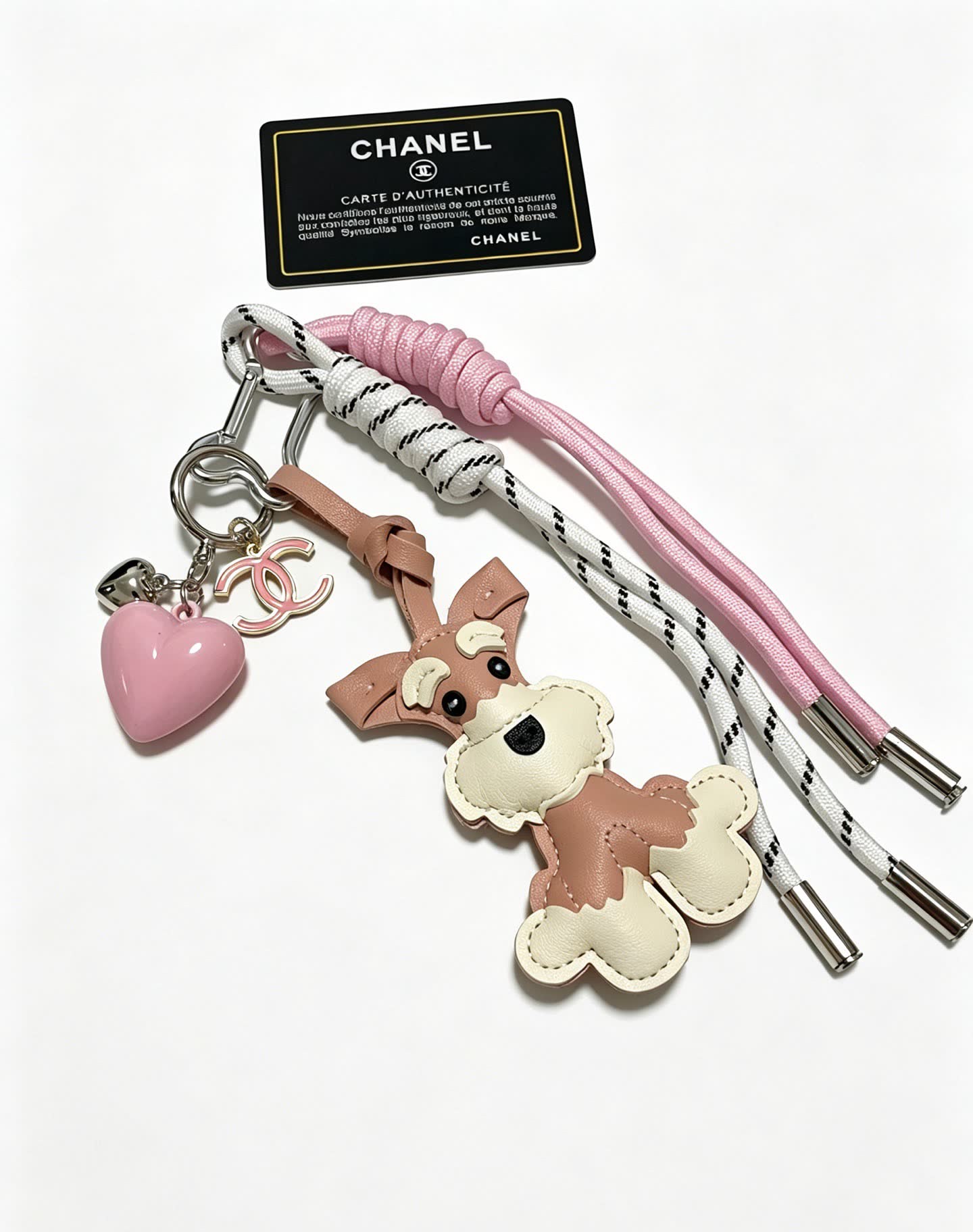 Chanel Dog Charm Keychain