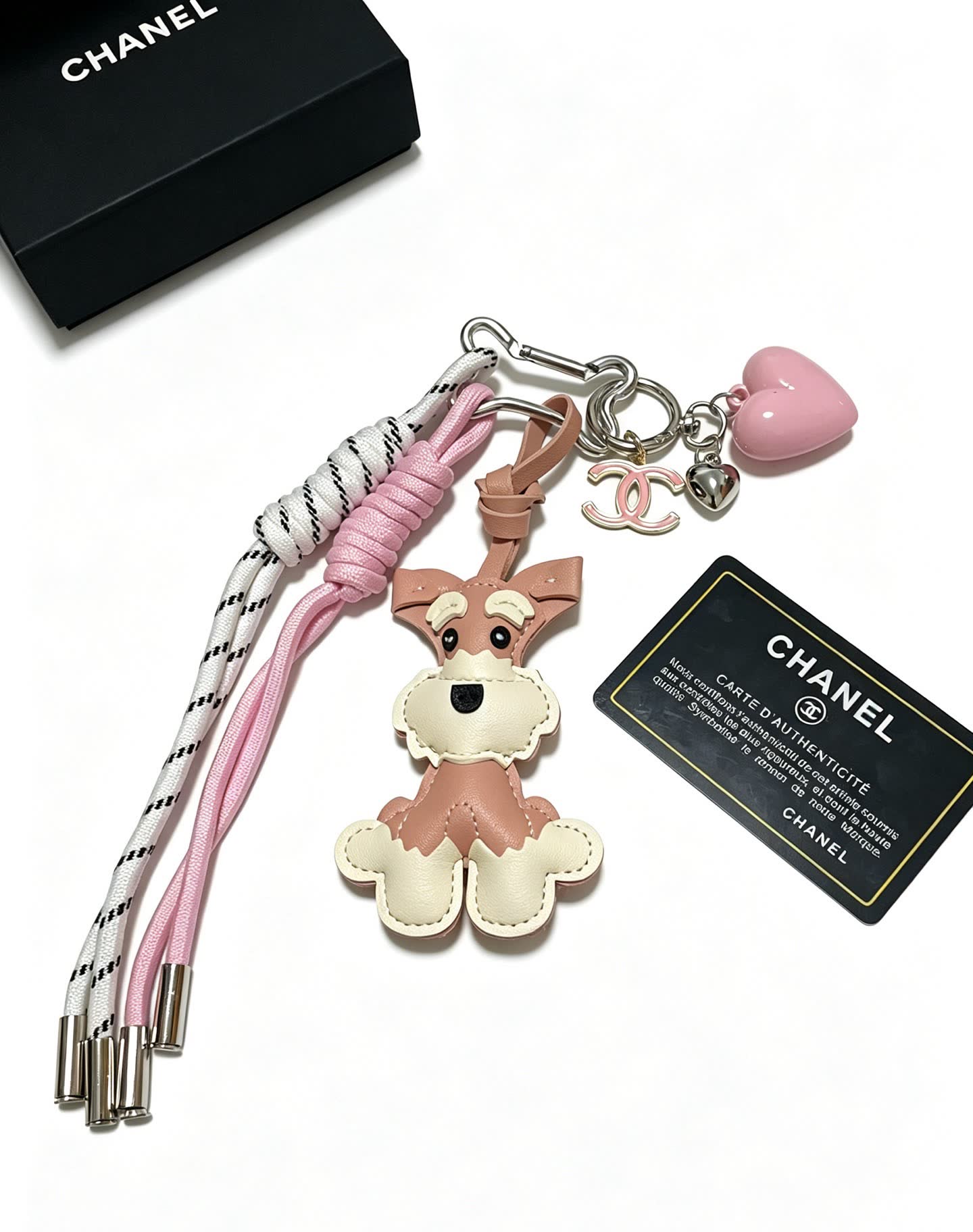 Chanel Dog Charm Keychain