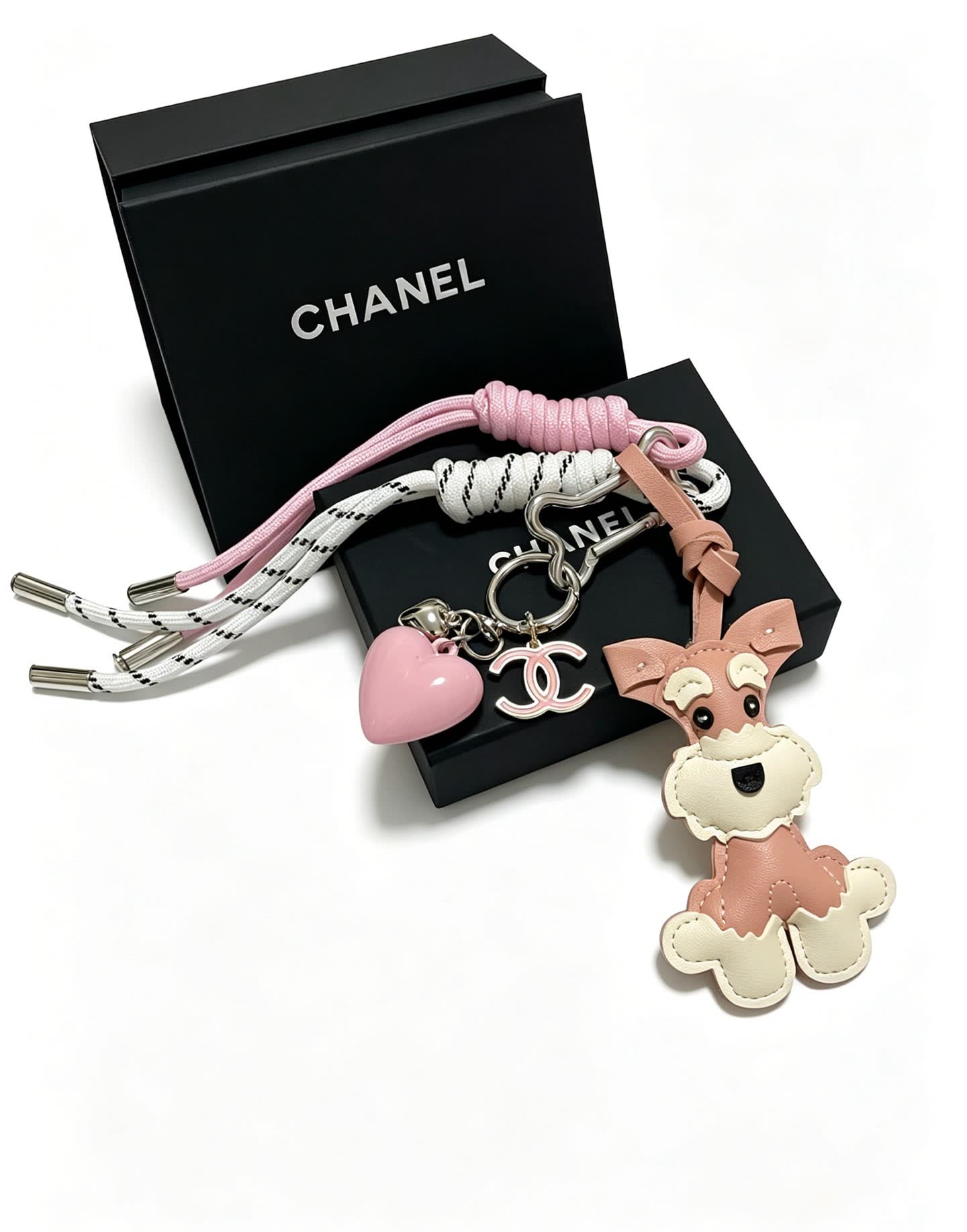 Chanel Dog Charm Keychain