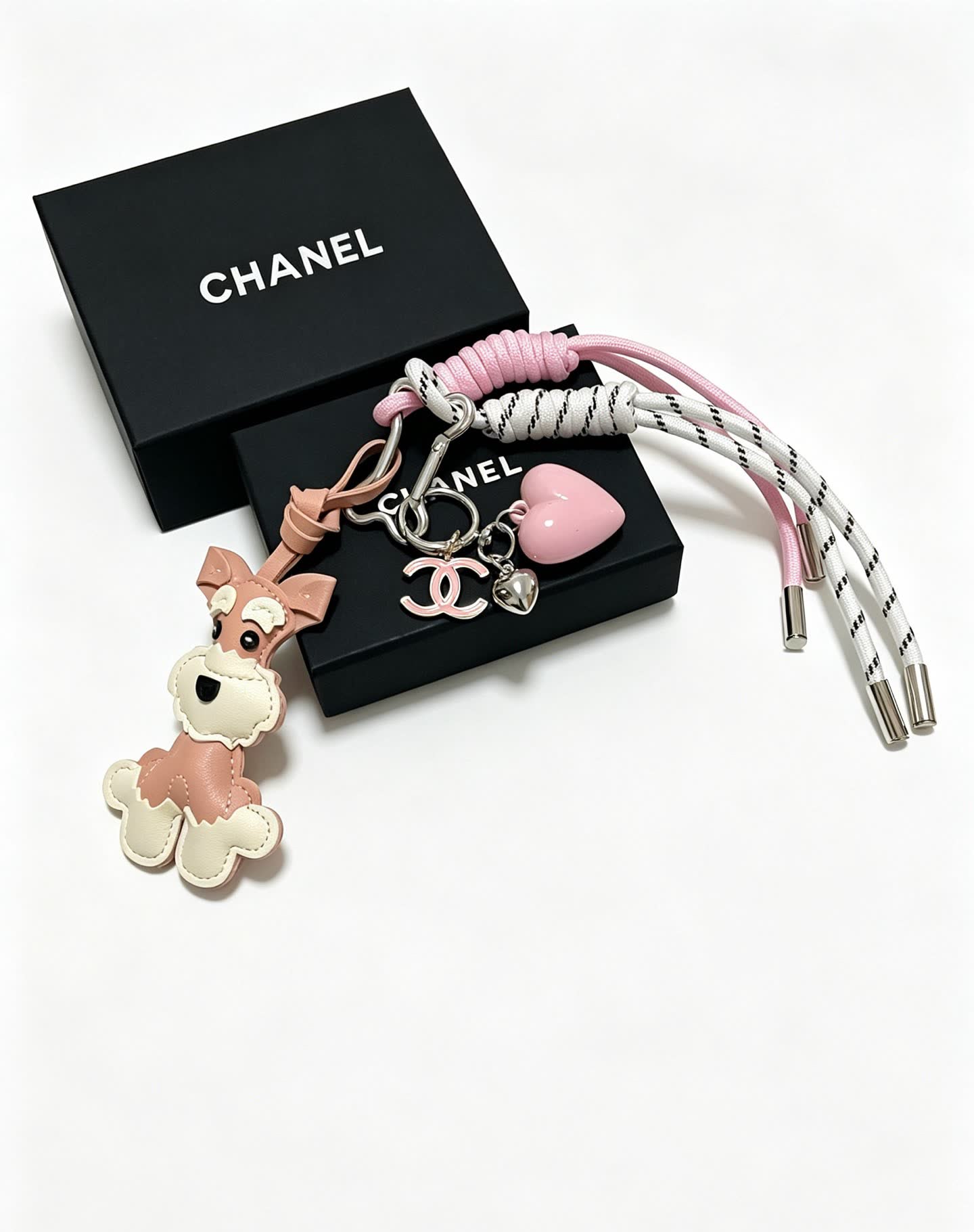 Chanel Dog Charm Keychain