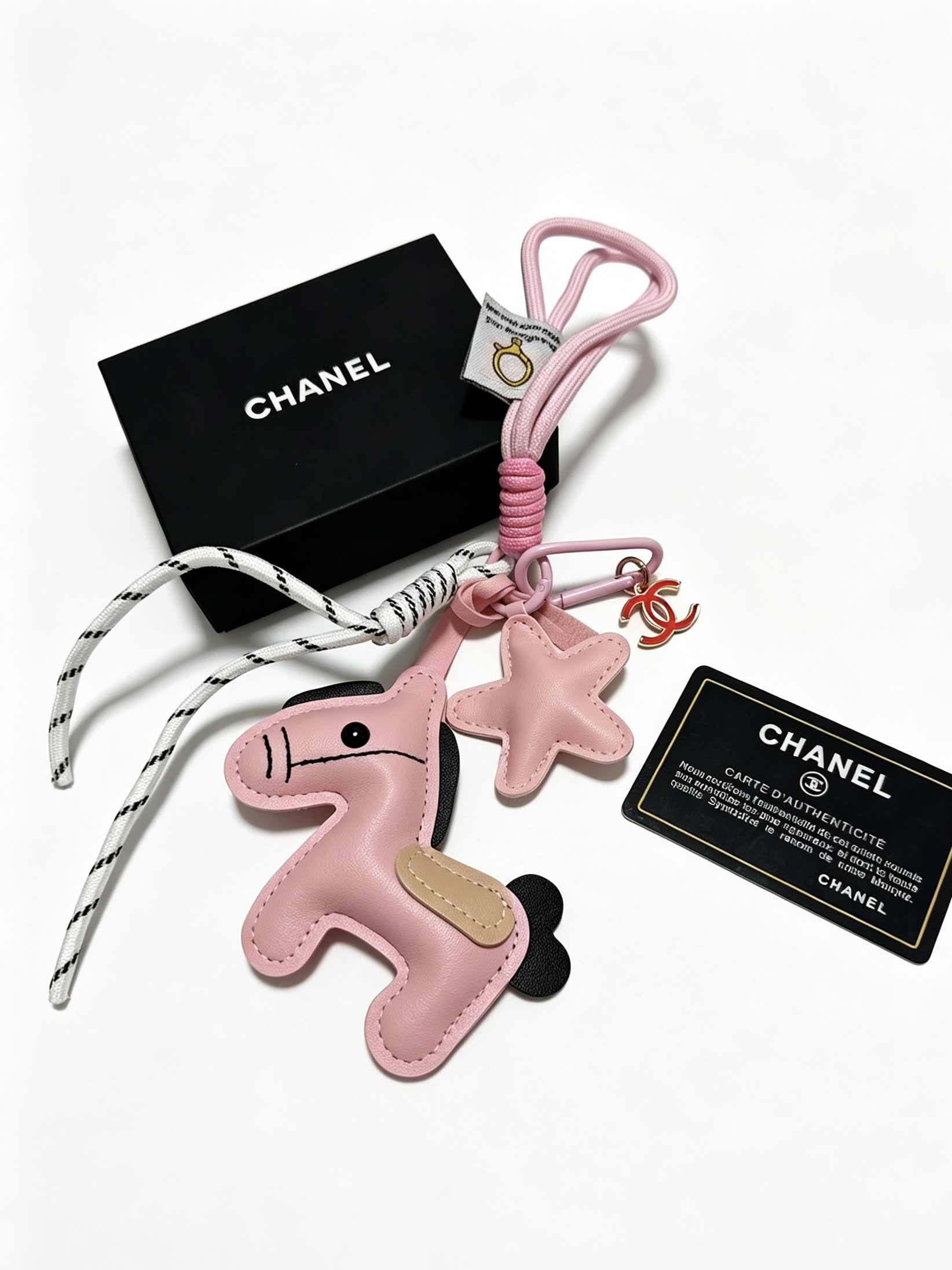 Chanel Pink Donkey Charm Keychain