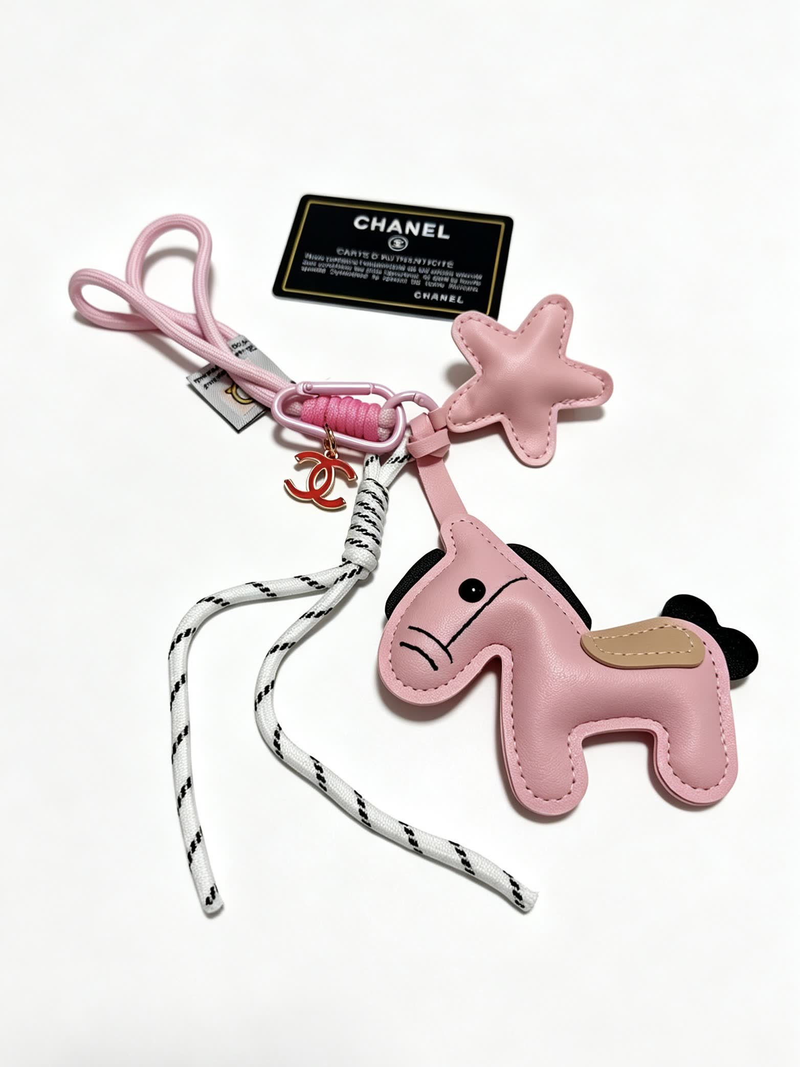 Chanel Pink Donkey Charm Keychain