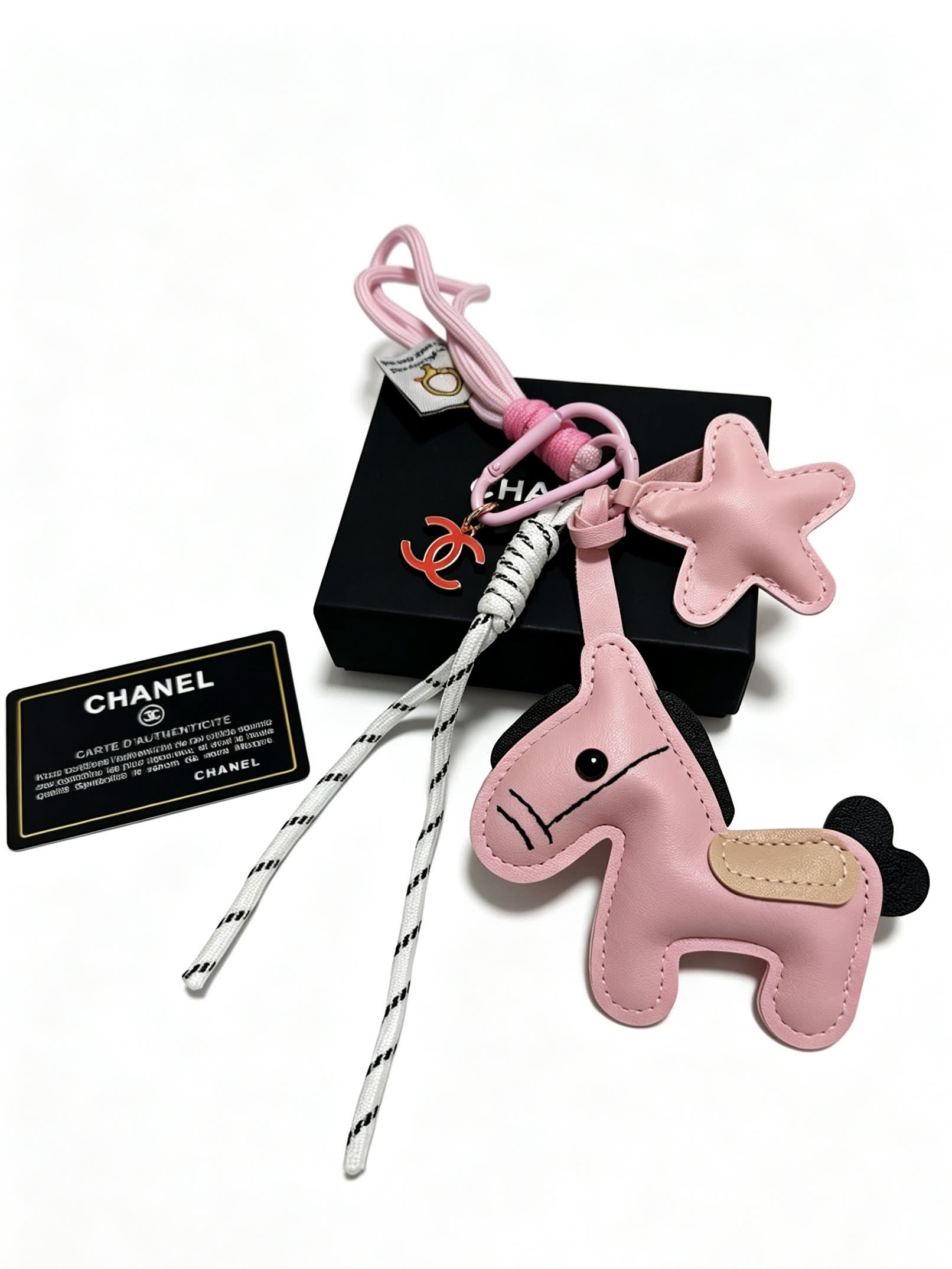 Chanel Pink Donkey Charm Keychain