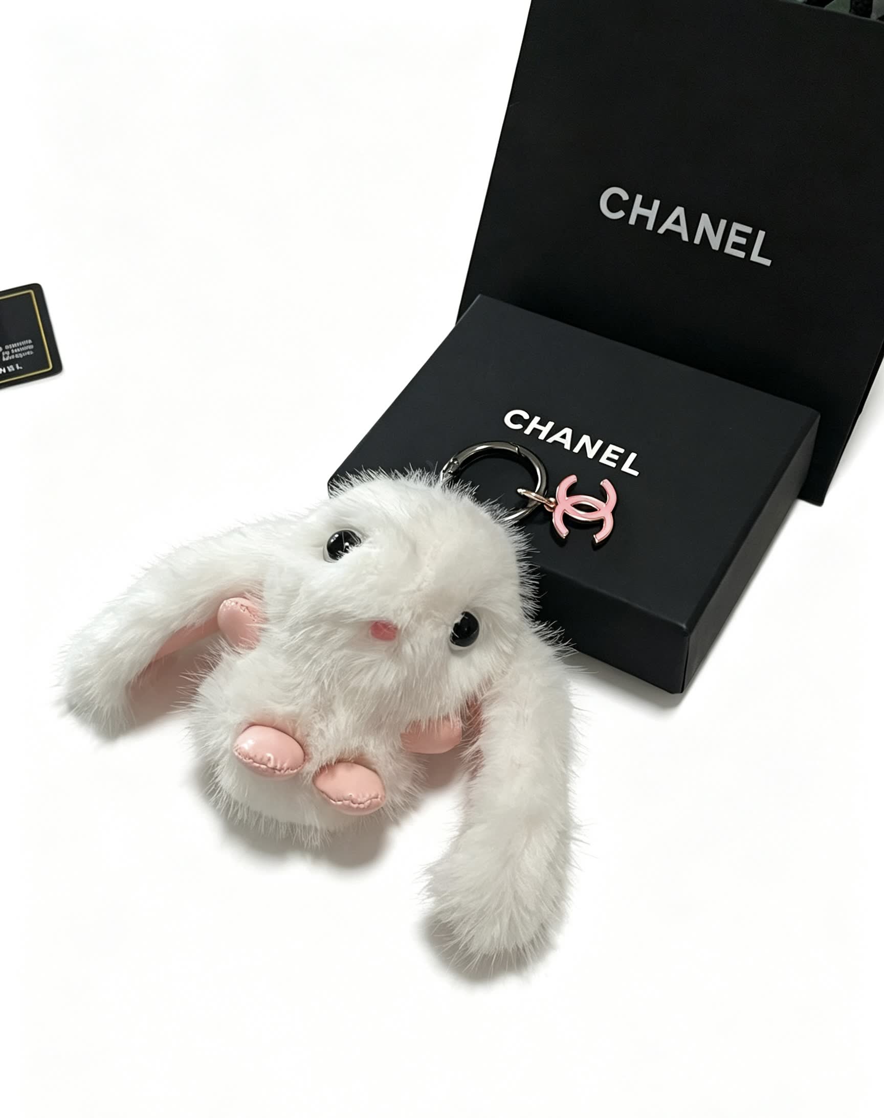 Chanel White Rabbit Keychain