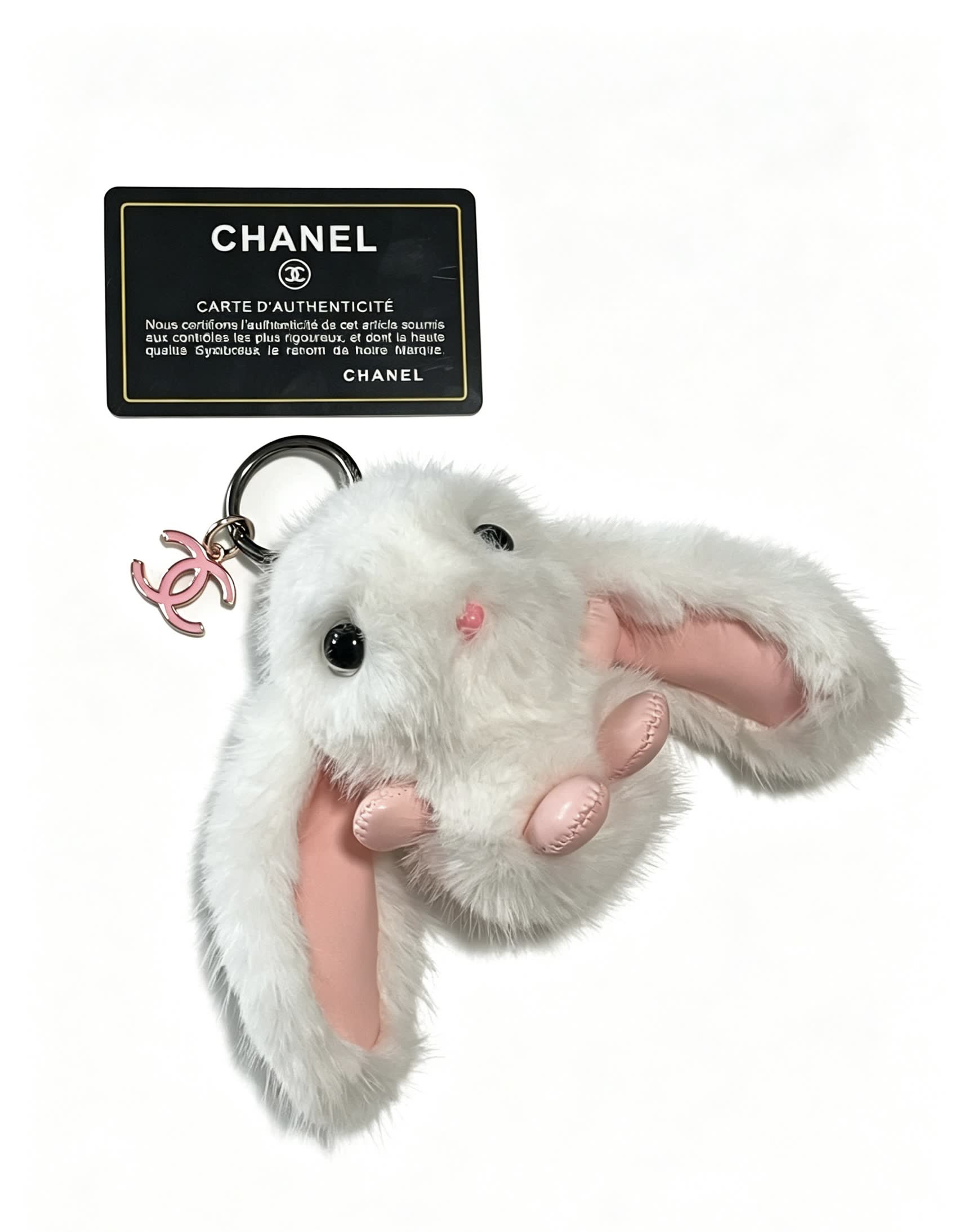 Chanel White Rabbit Keychain