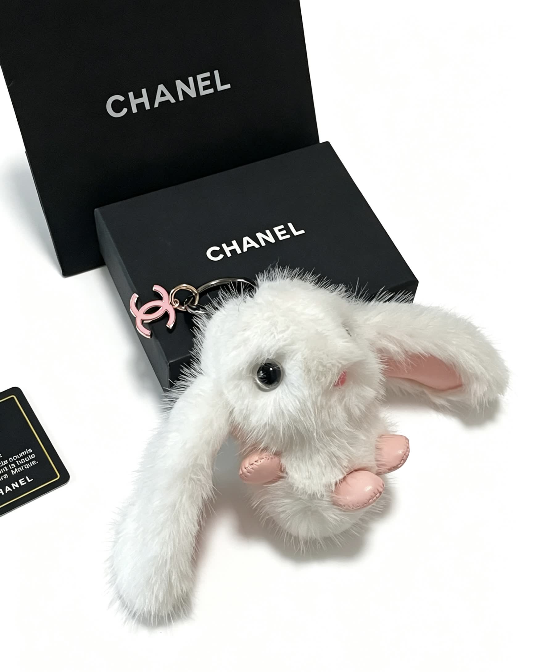Chanel White Rabbit Keychain