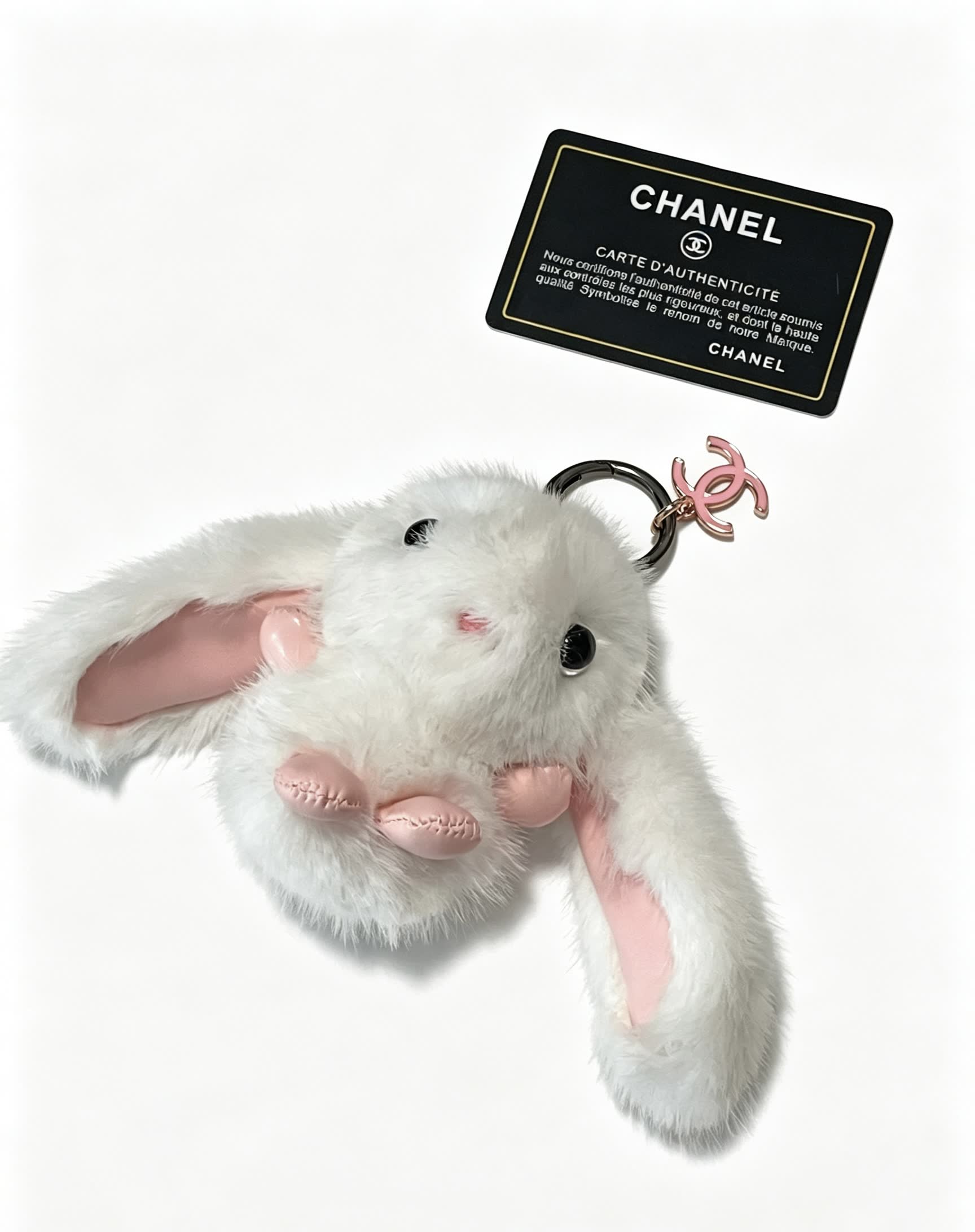 Chanel White Rabbit Keychain