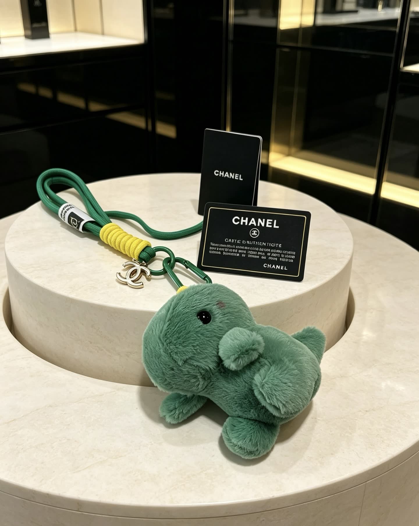 Chanel Green Plush Keychain Chanel Green Plush Keychain