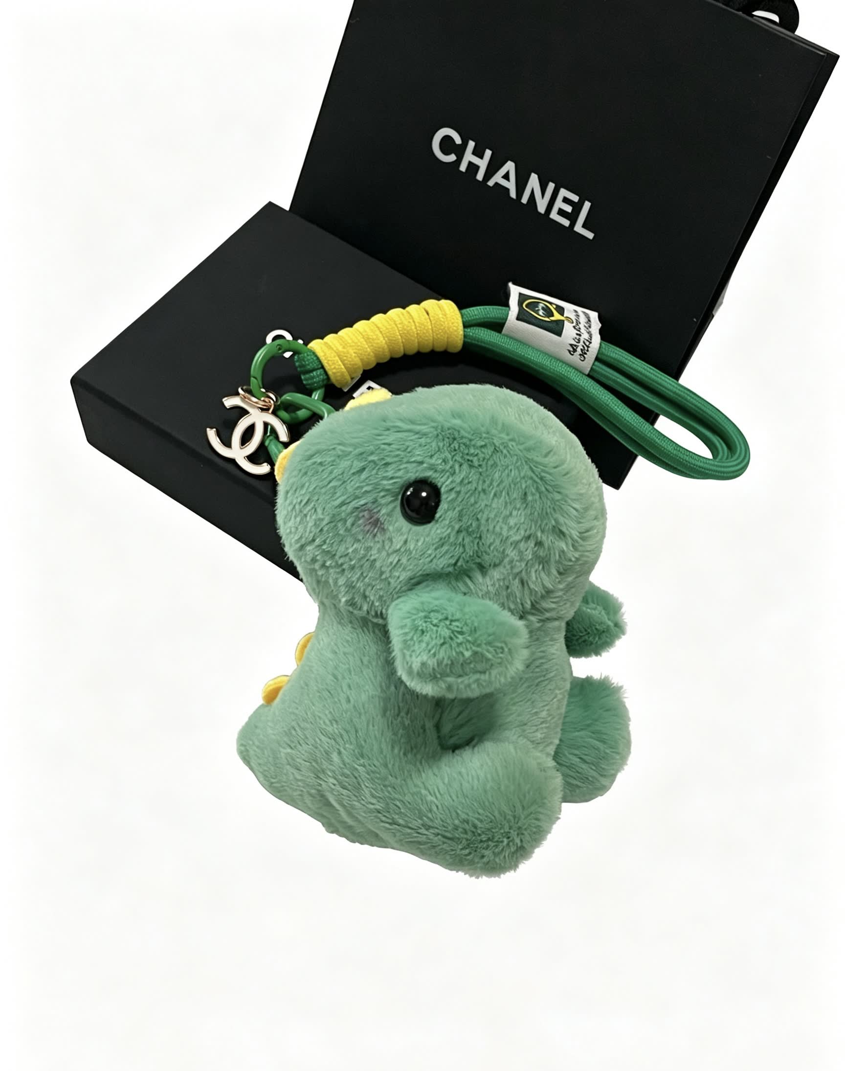 Chanel Green Plush Keychain