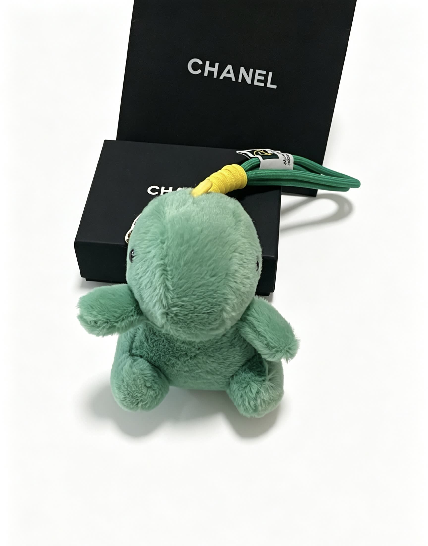 Chanel Green Plush Keychain