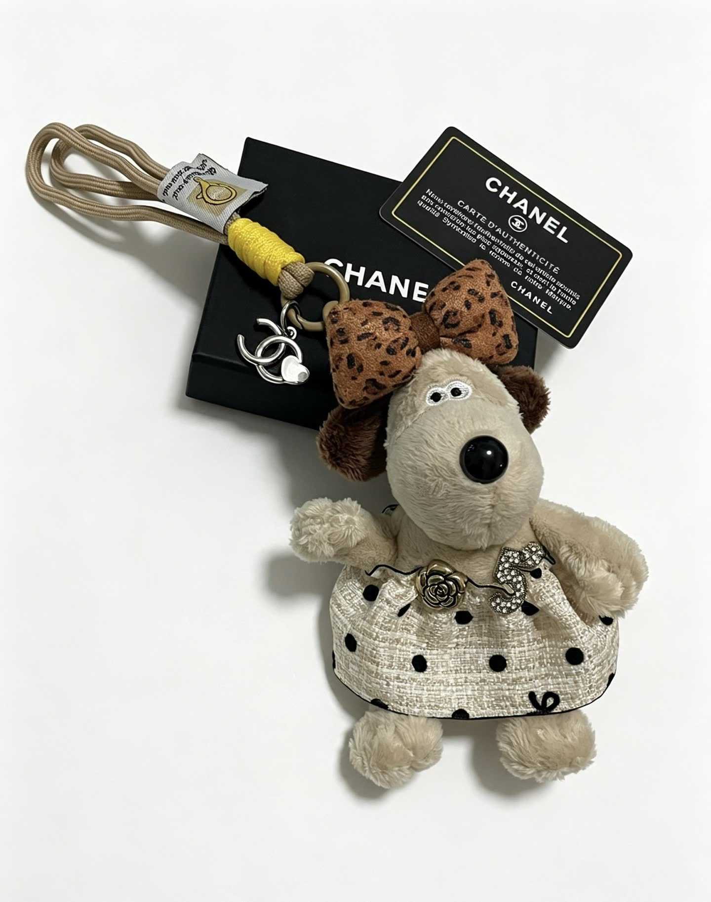 Chanel Dog Keychain