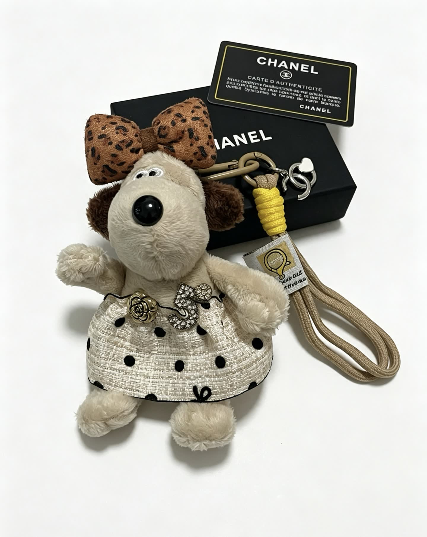 Chanel Dog Keychain
