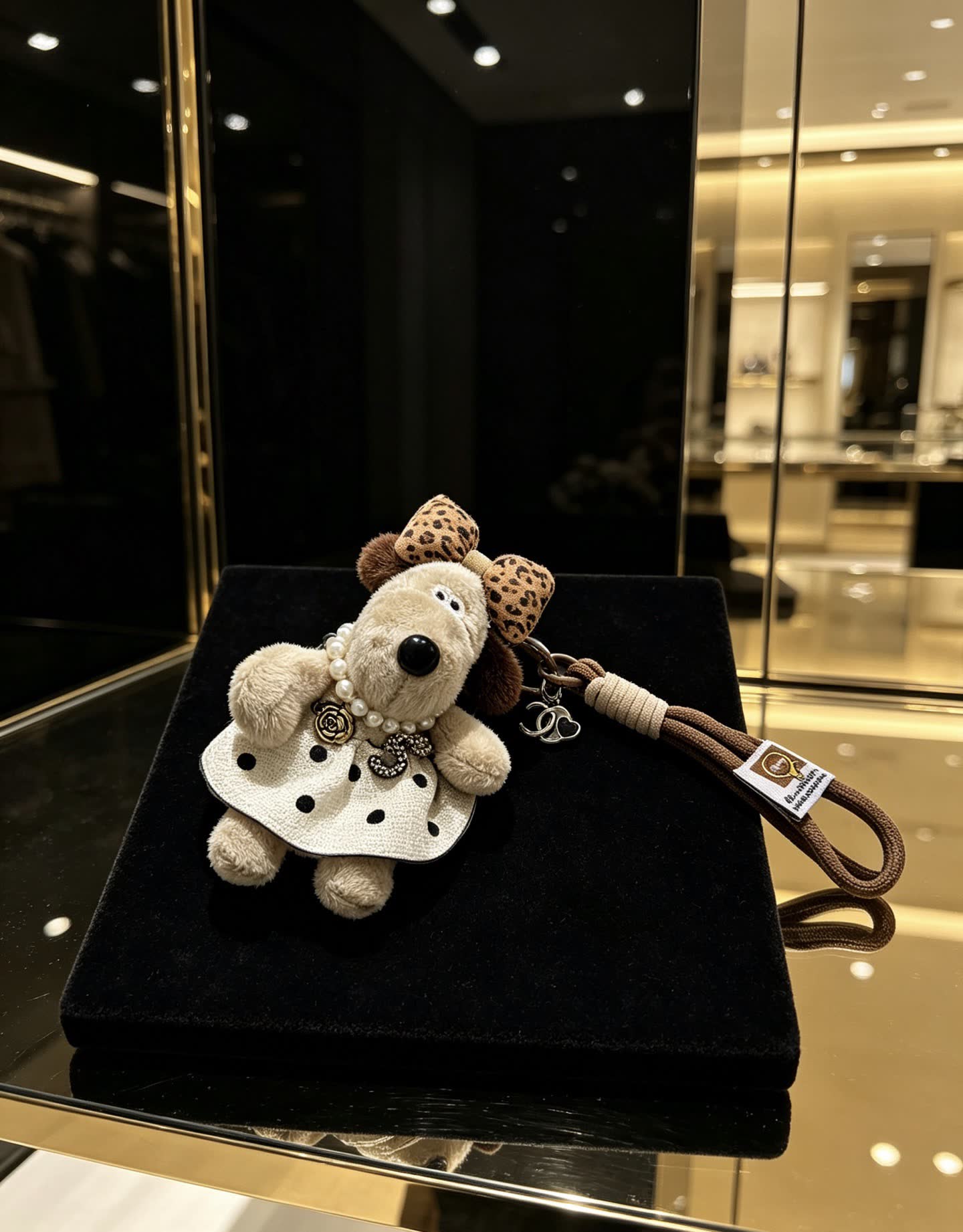 Chanel Dog Keychain