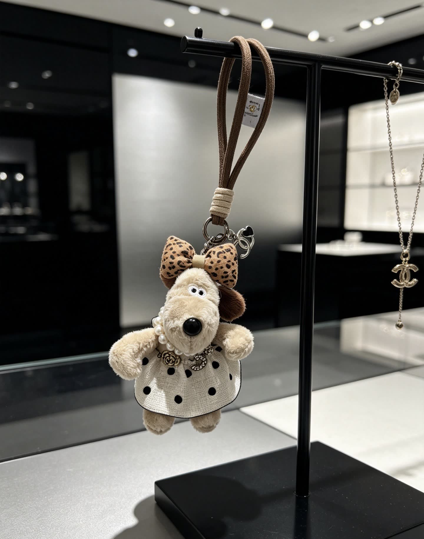 Chanel Dog Keychain