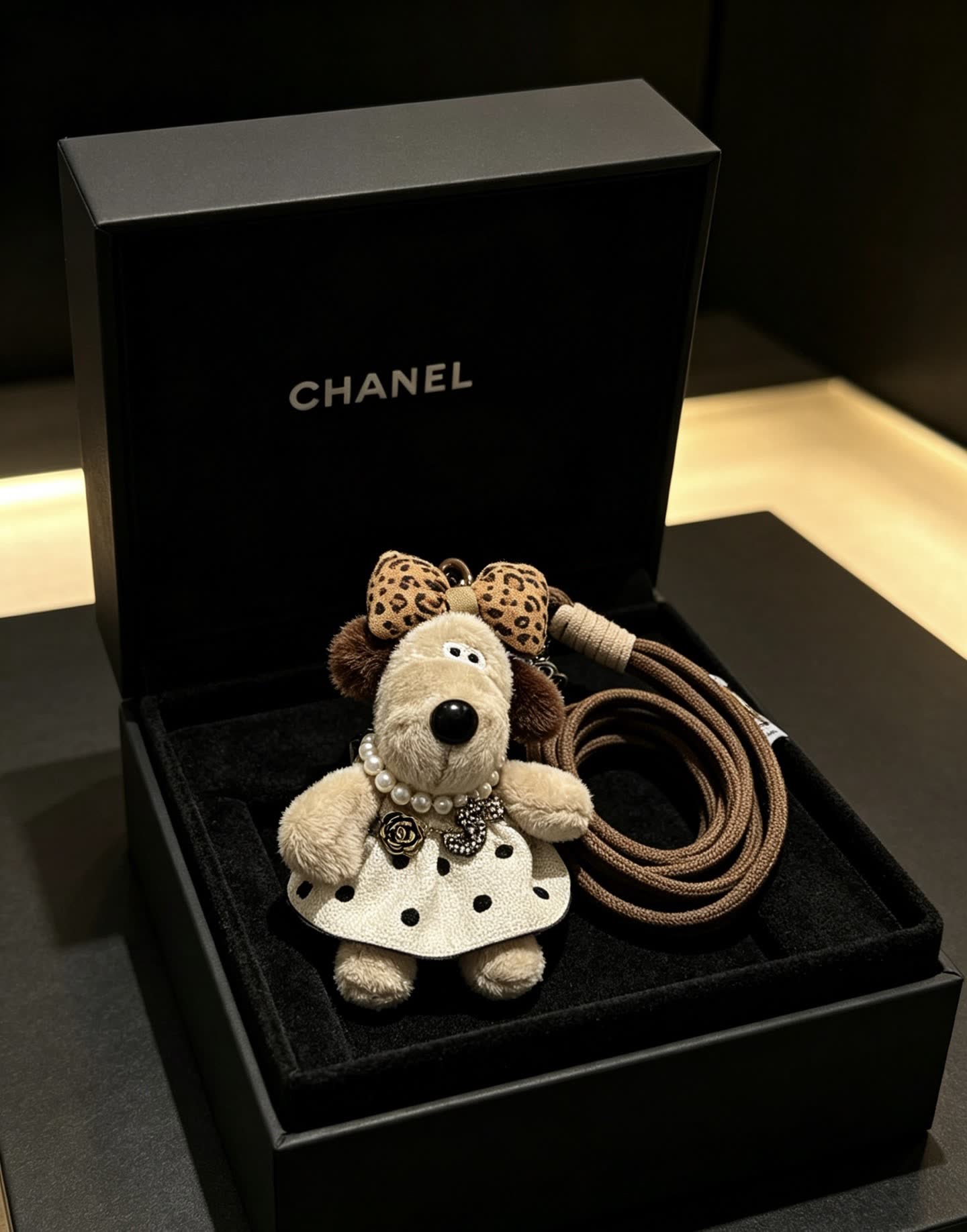 Chanel Dog Keychain