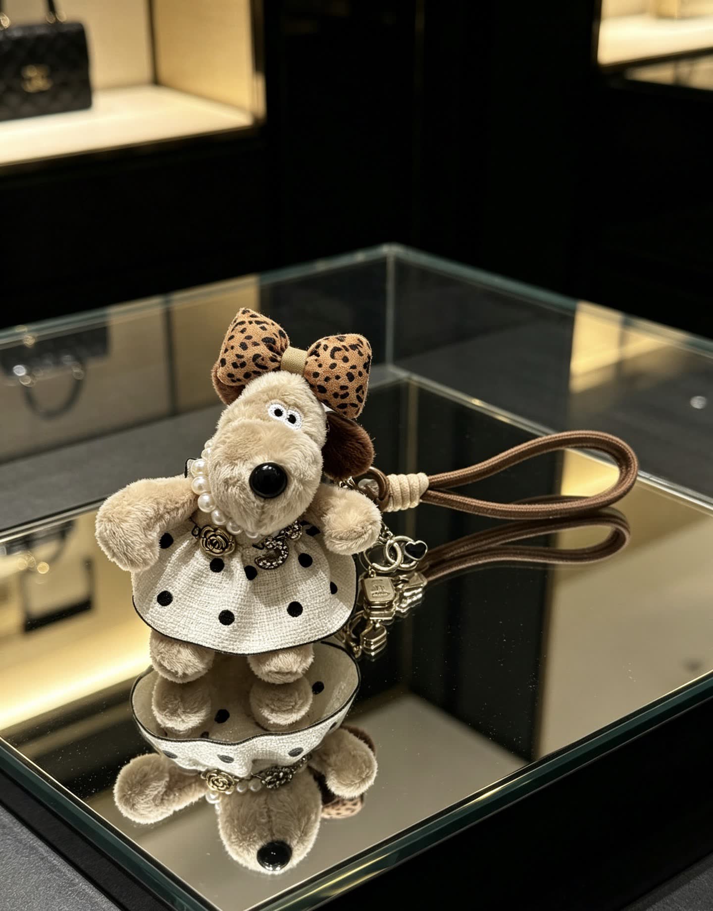 Chanel Dog Keychain