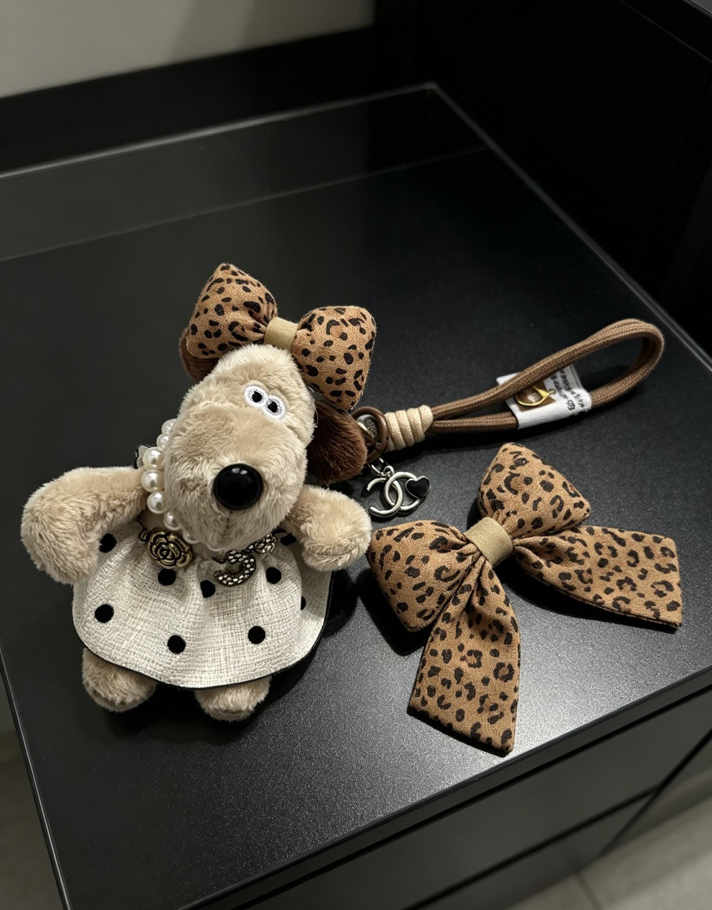 Chanel Dog Keychain