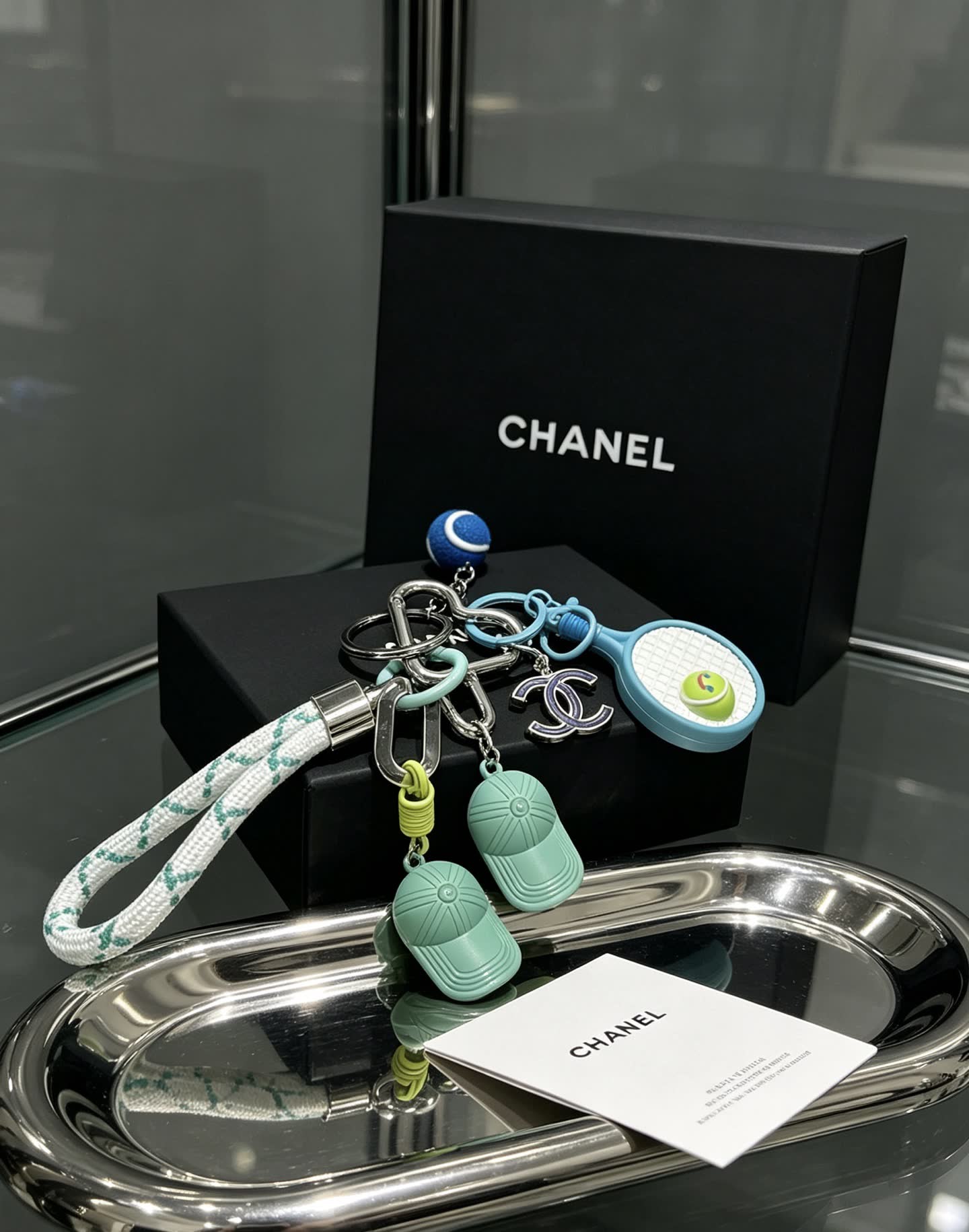 Chanel Tennis Racket Keychain