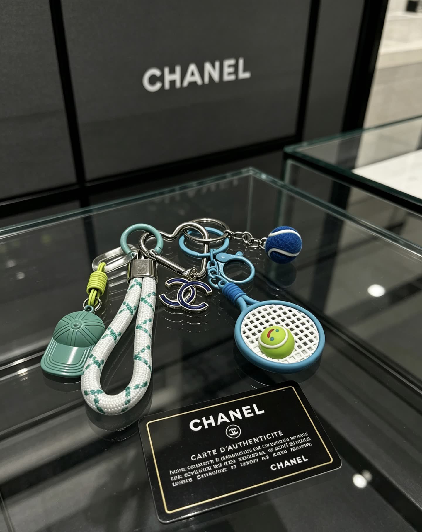 Chanel Tennis Racket Keychain
