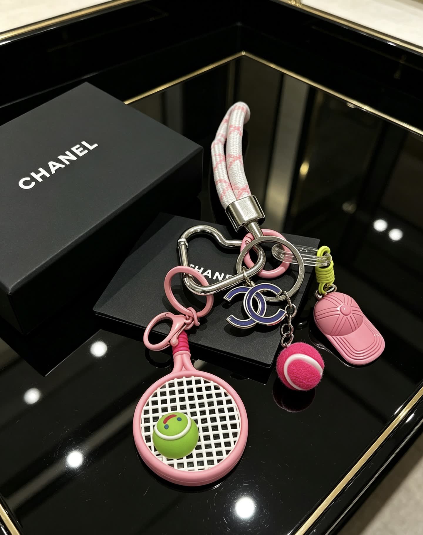 Chanel Tennis Racket Keychain