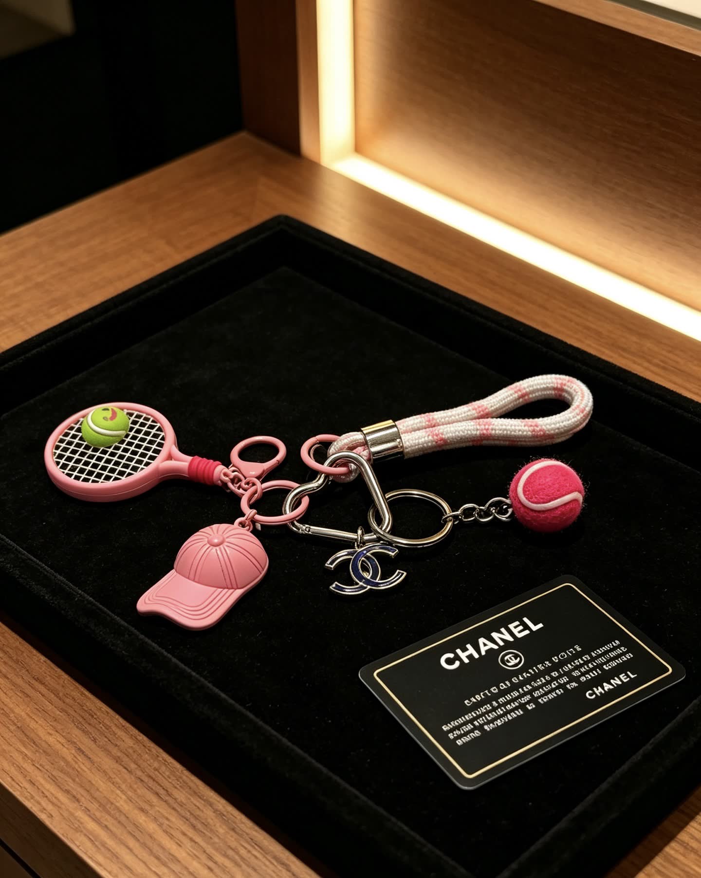 Chanel Tennis Racket Keychain