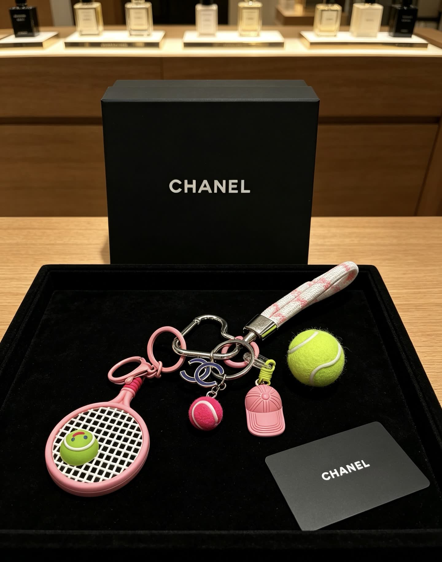 Chanel Tennis Racket Keychain