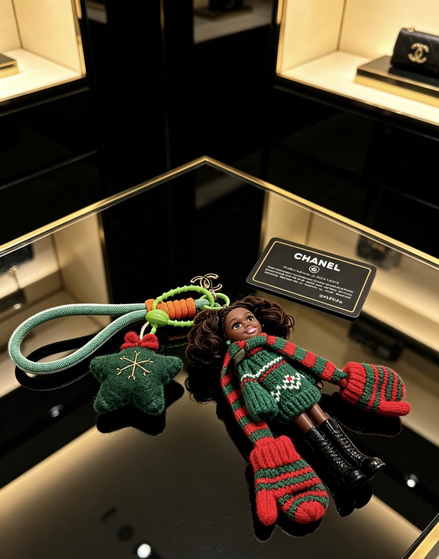 Chanel Christmas Keychain