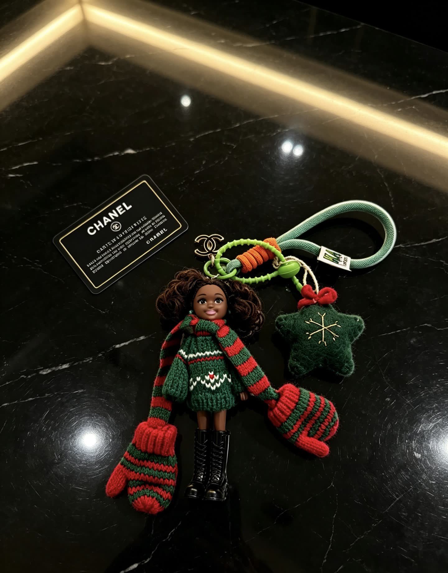 Chanel Christmas Keychain