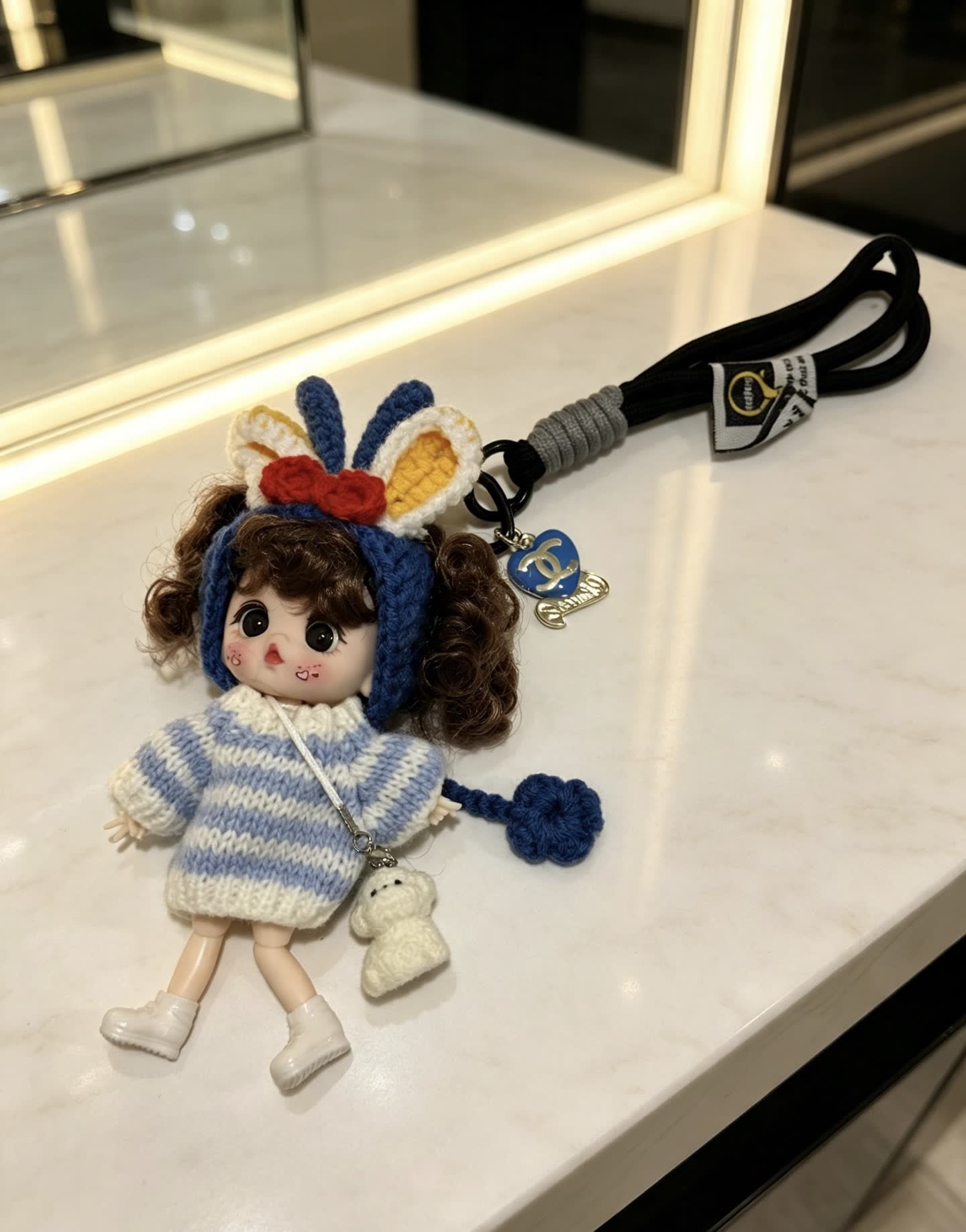 Chanel Keychain with Doll Charm