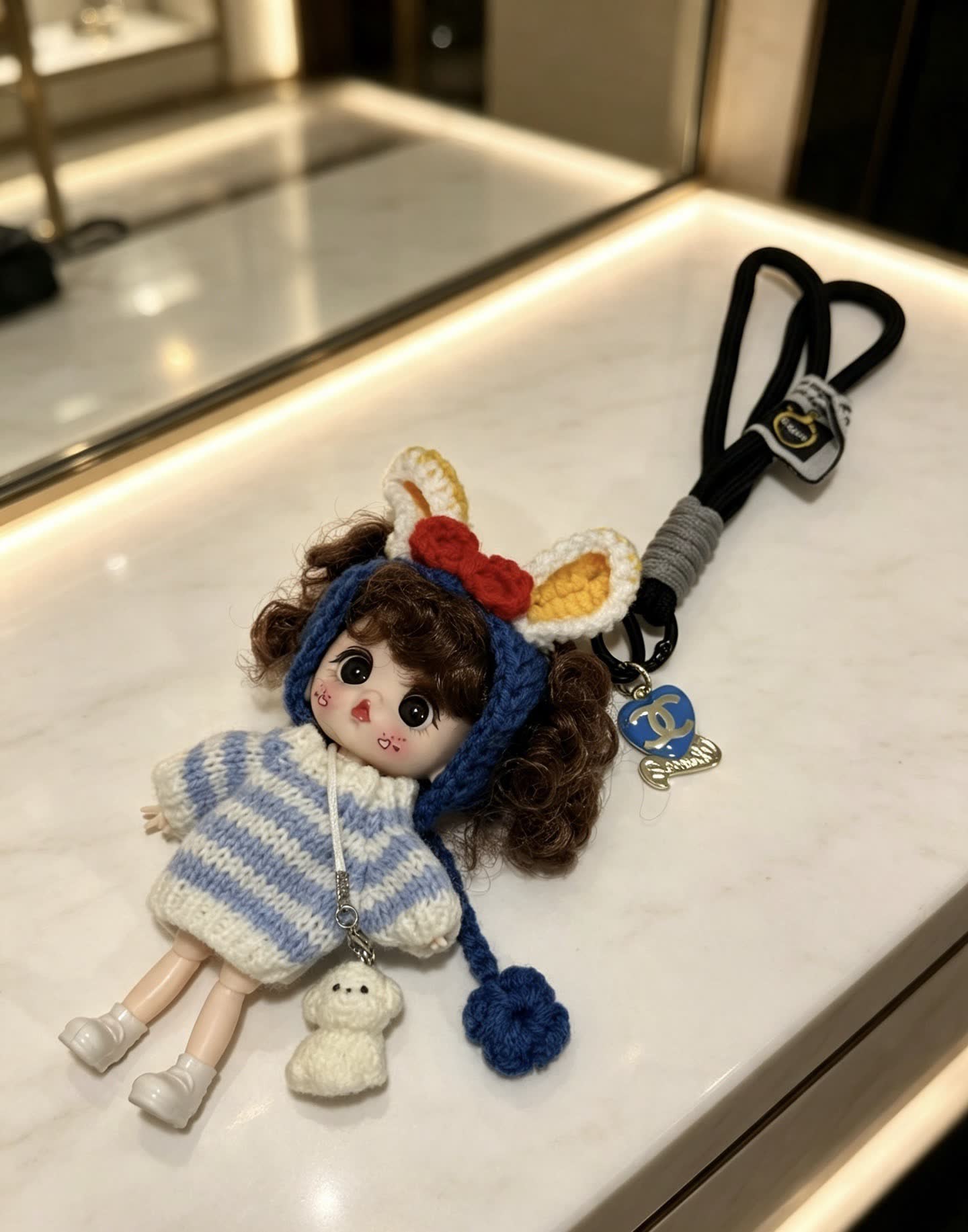 Chanel Keychain with Doll Charm