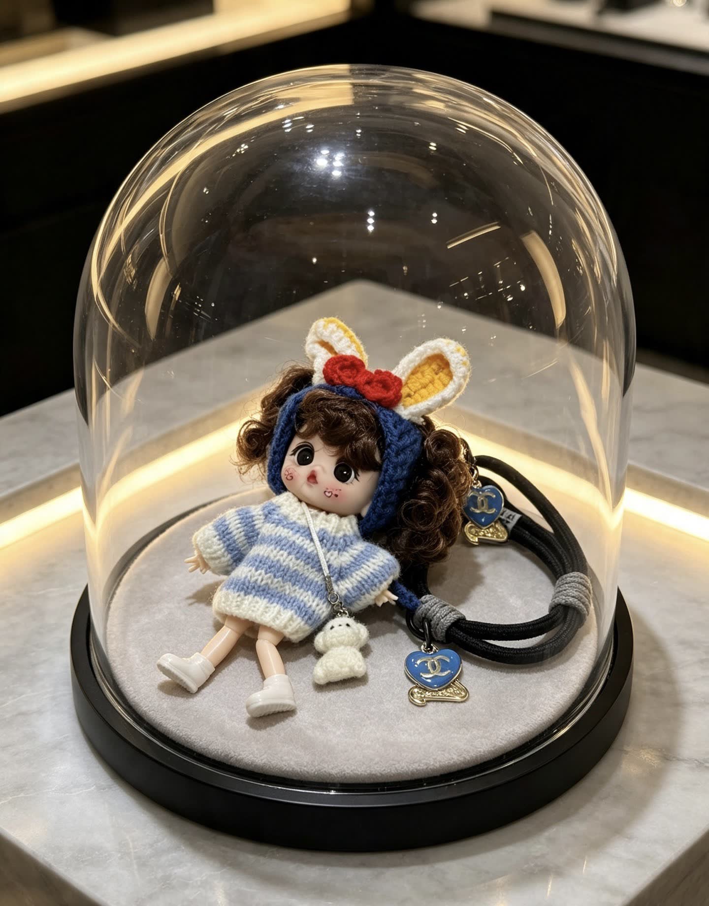 Chanel Keychain with Doll Charm