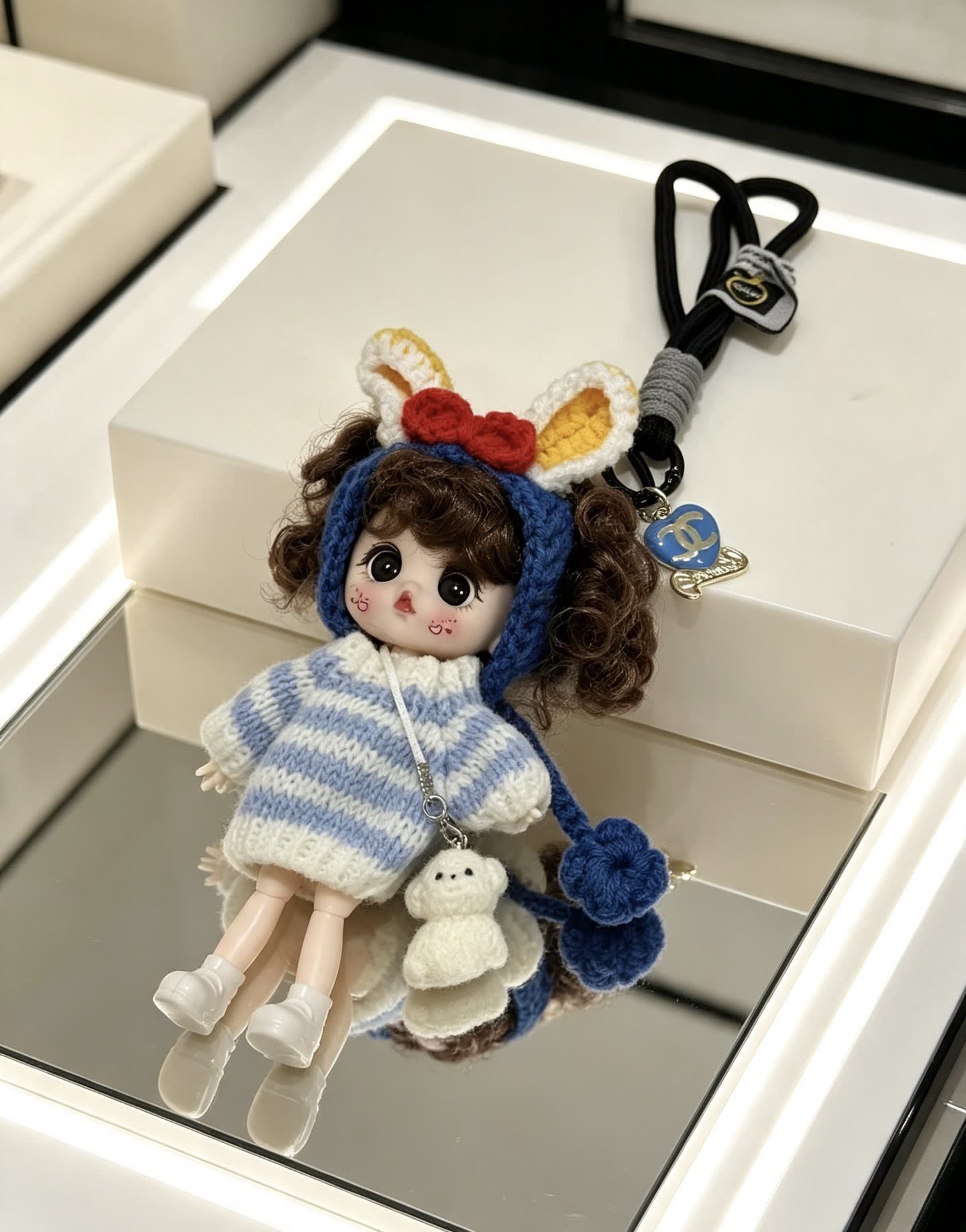 Chanel Keychain with Doll Charm