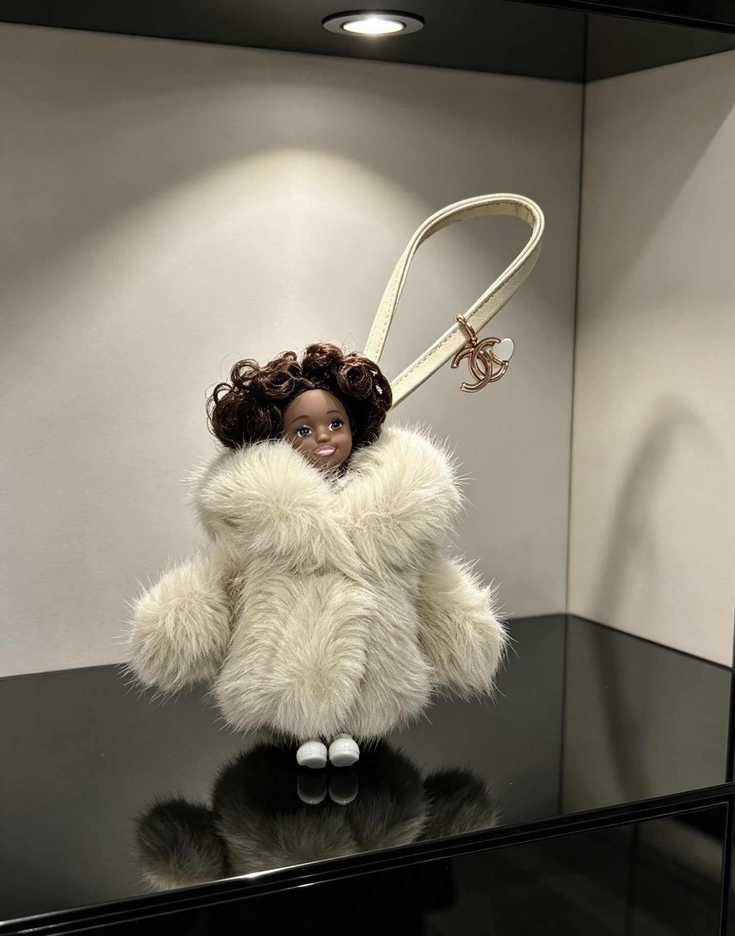 Chanel Furry Keychain with Doll Chanel Furry Keychain with Doll