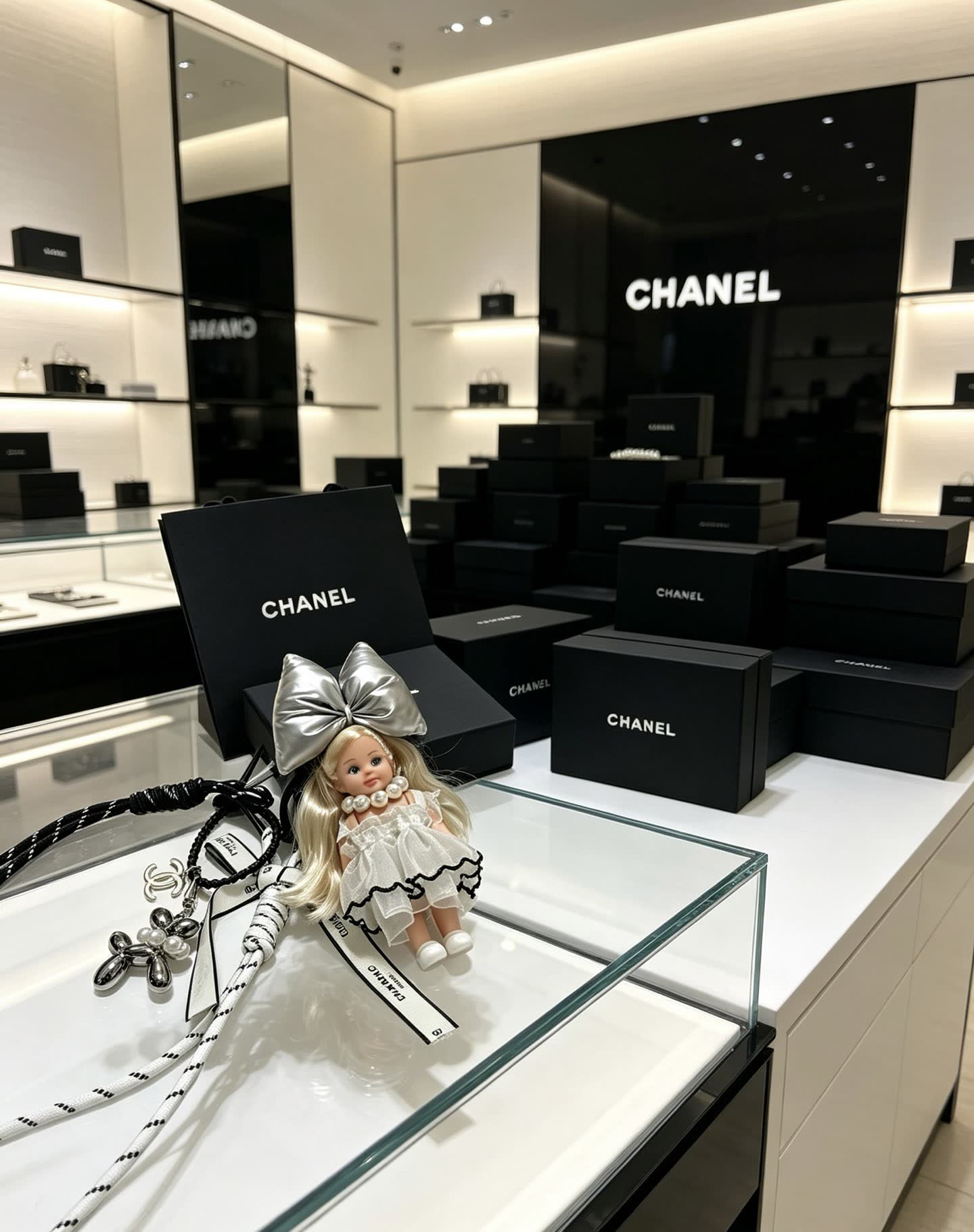 Chanel Doll Charm Keychain