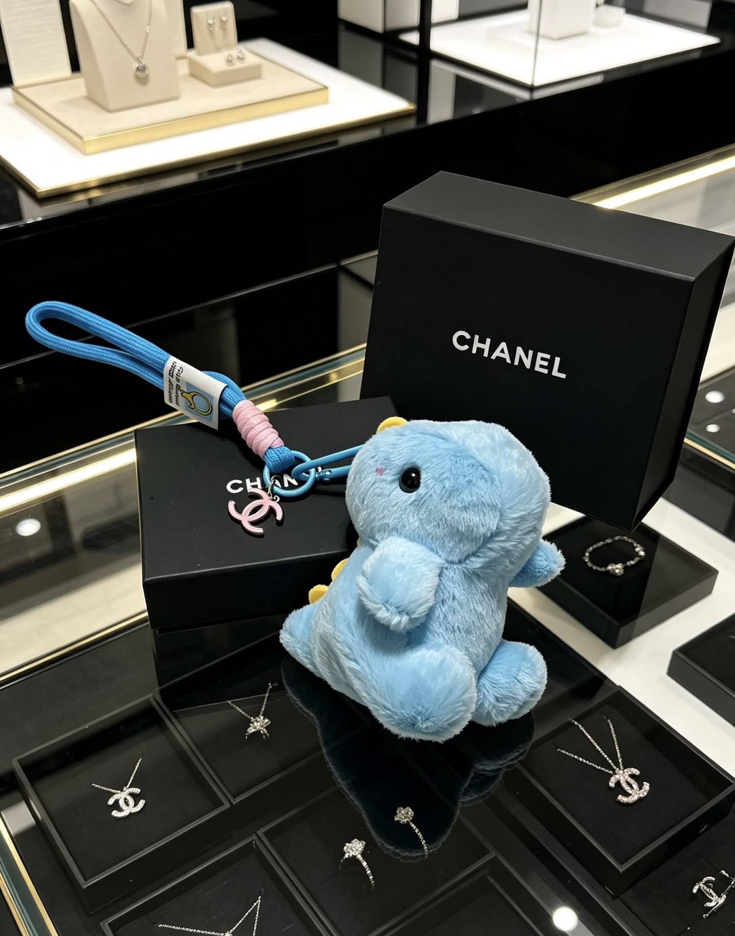 Chanel Blue Teddy Bear Keychain Chanel Blue Teddy Bear Keychain
