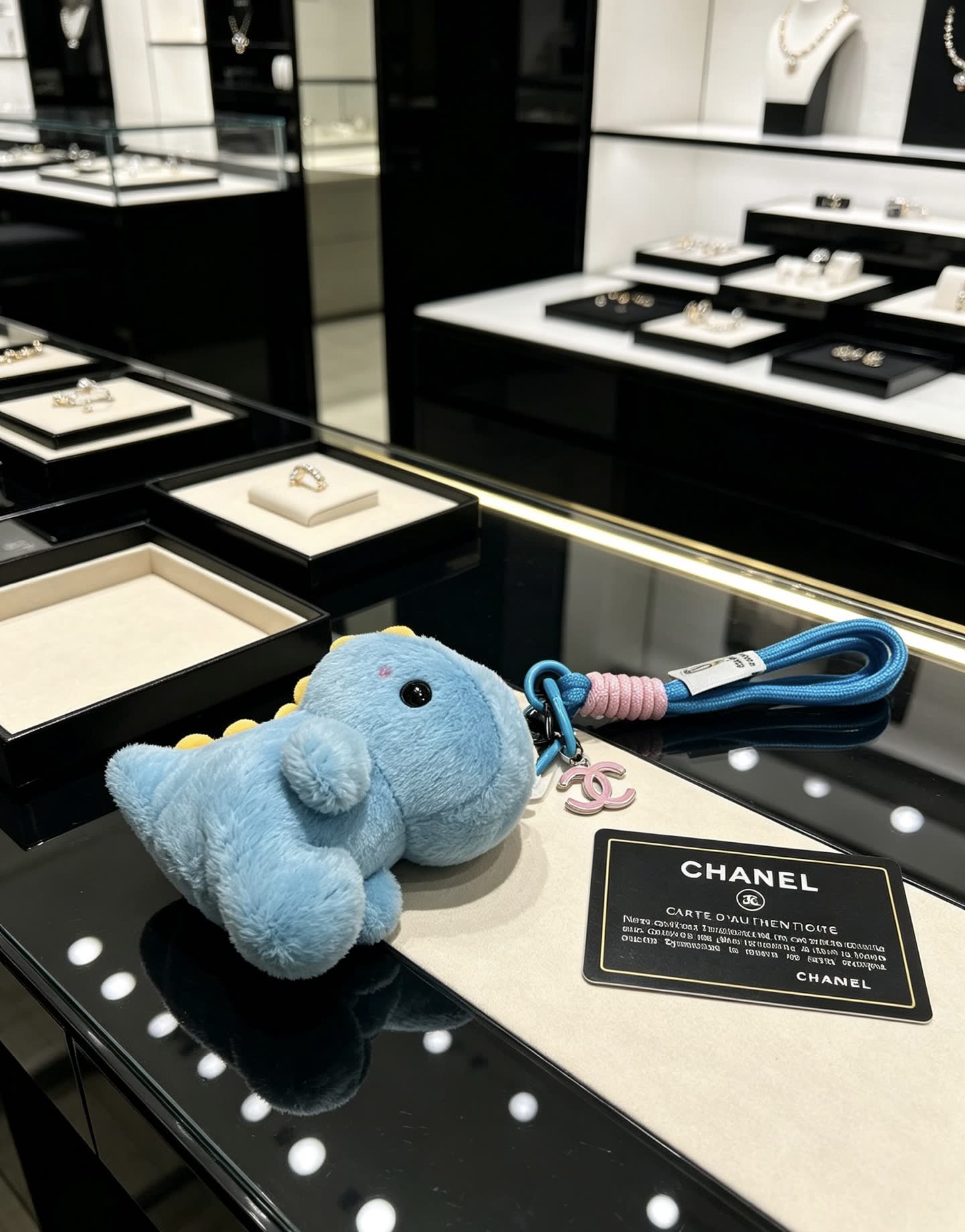 Chanel Blue Teddy Bear Keychain