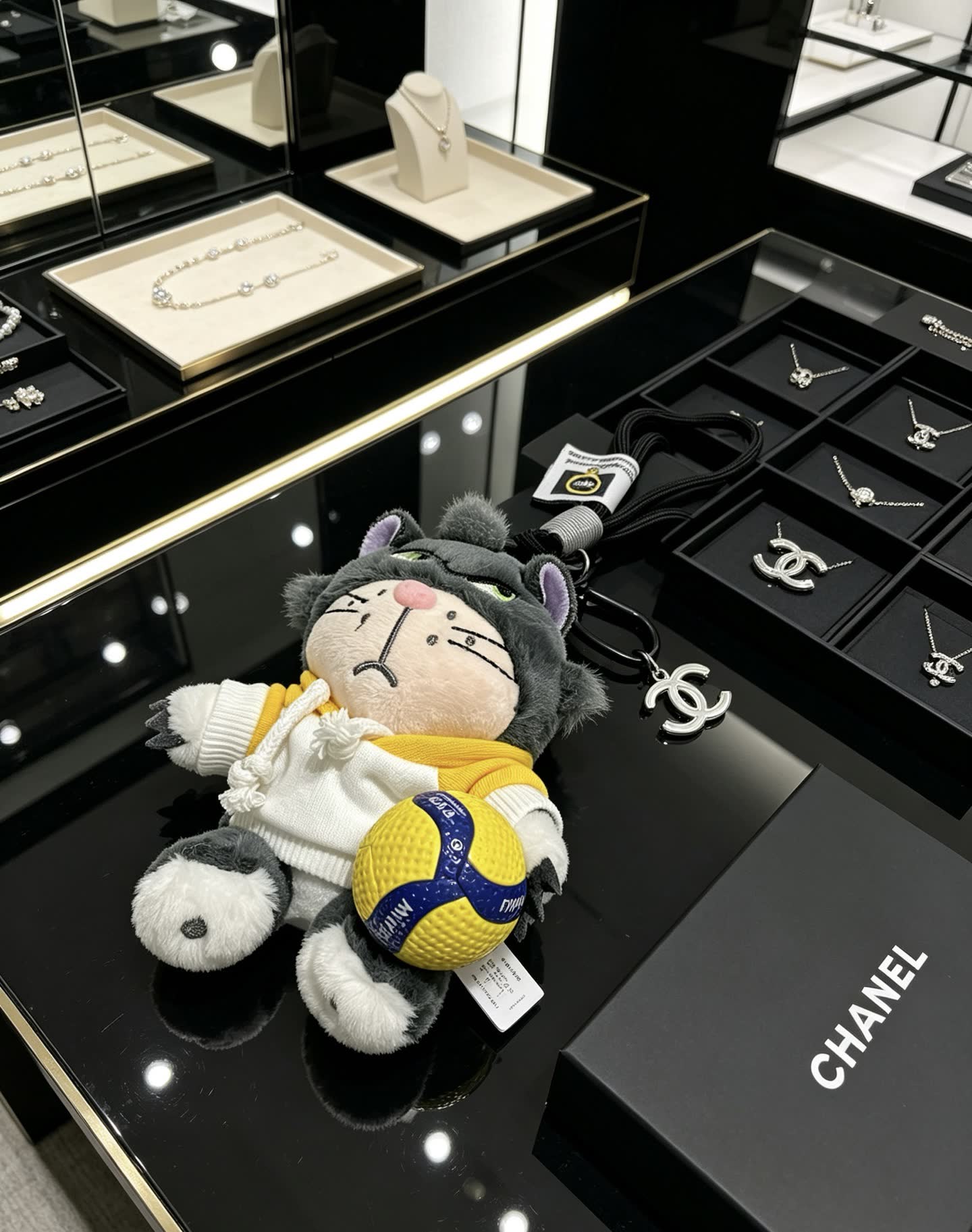 Chanel Black Box with Silver Charm