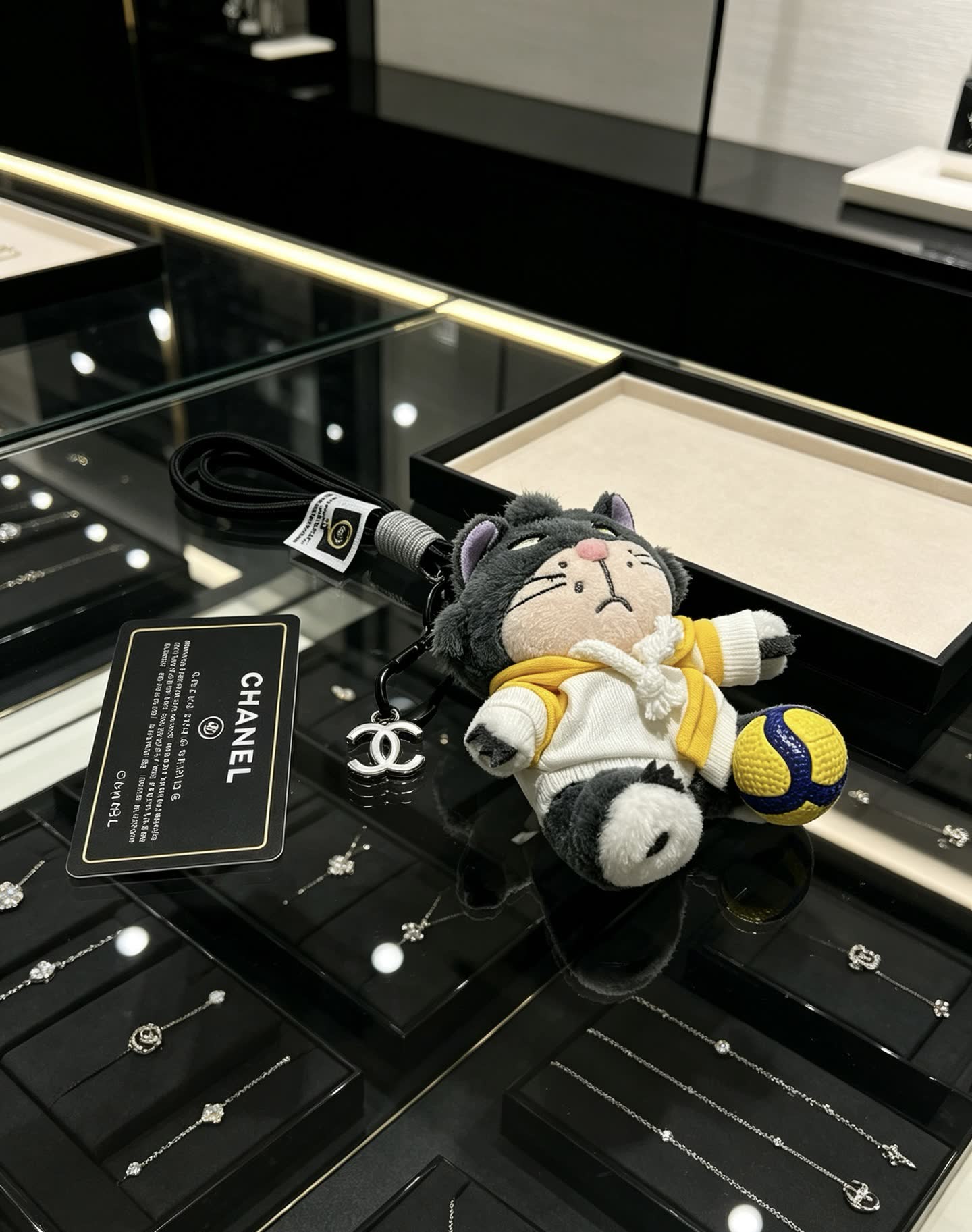 Chanel Black Box with Silver Charm