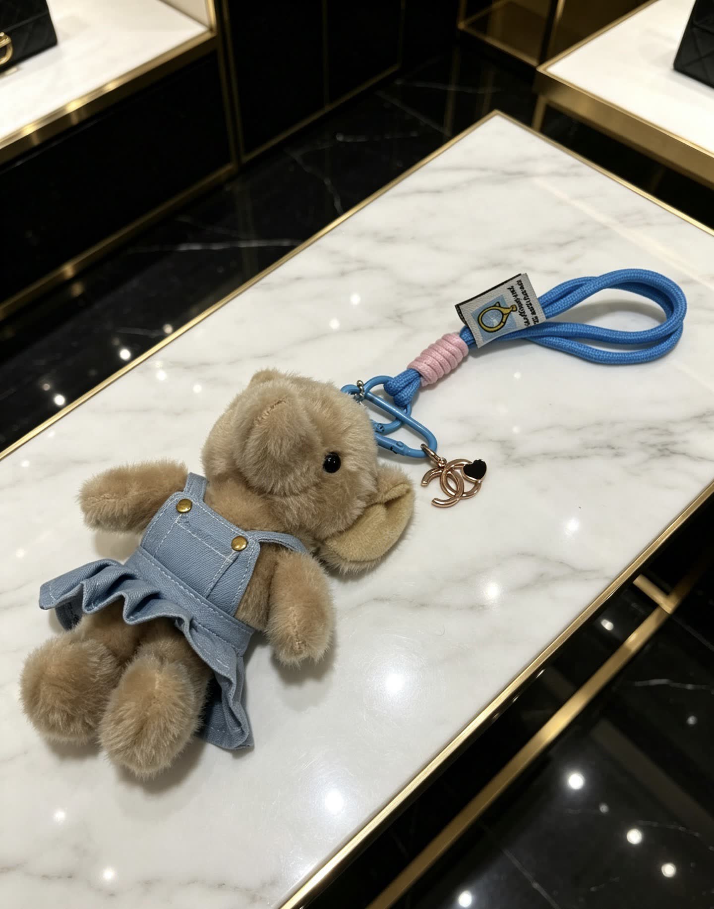 Chanel Teddy Bear Keychain