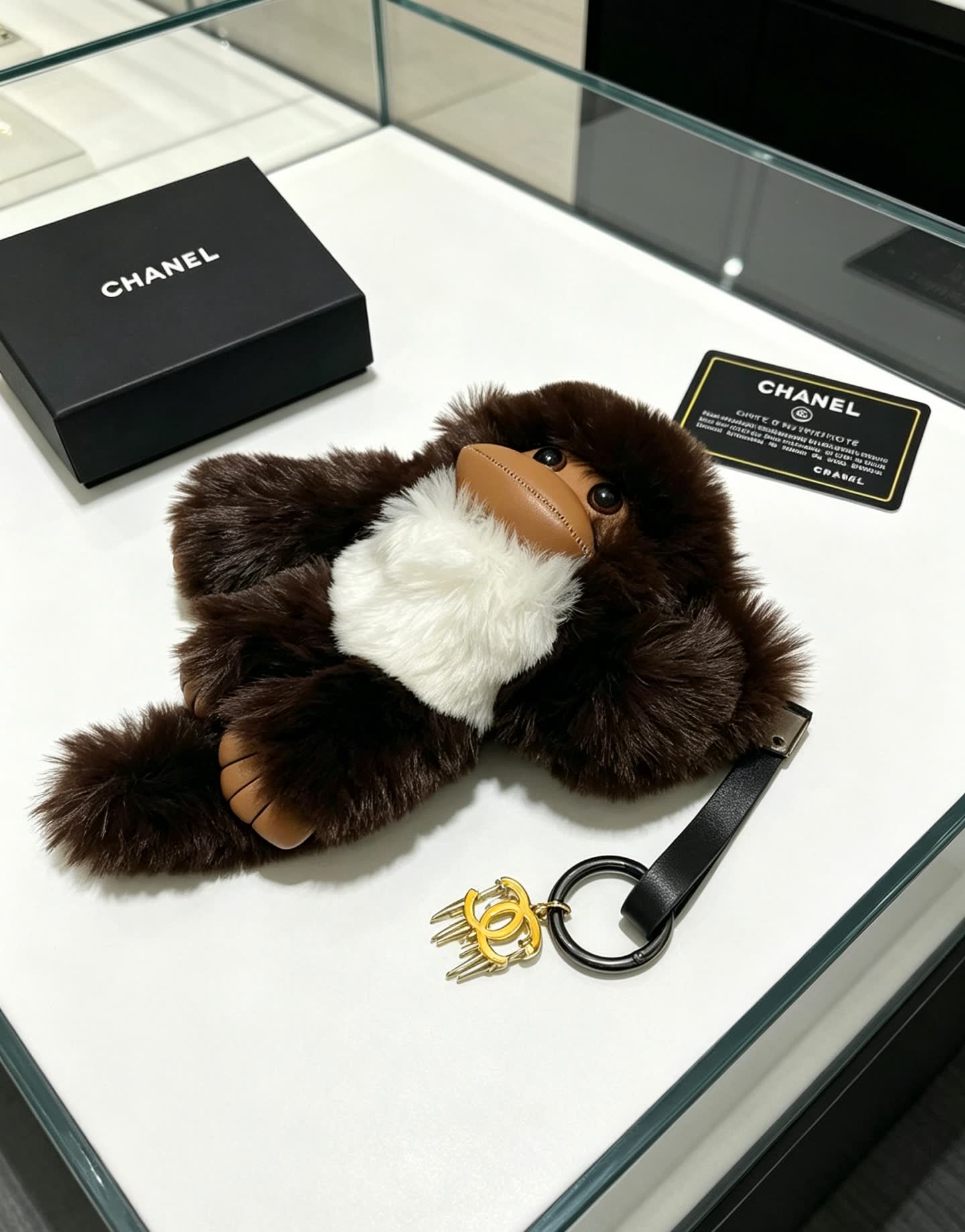 Chanel Brown Fur Keychain Chanel Brown Fur Keychain