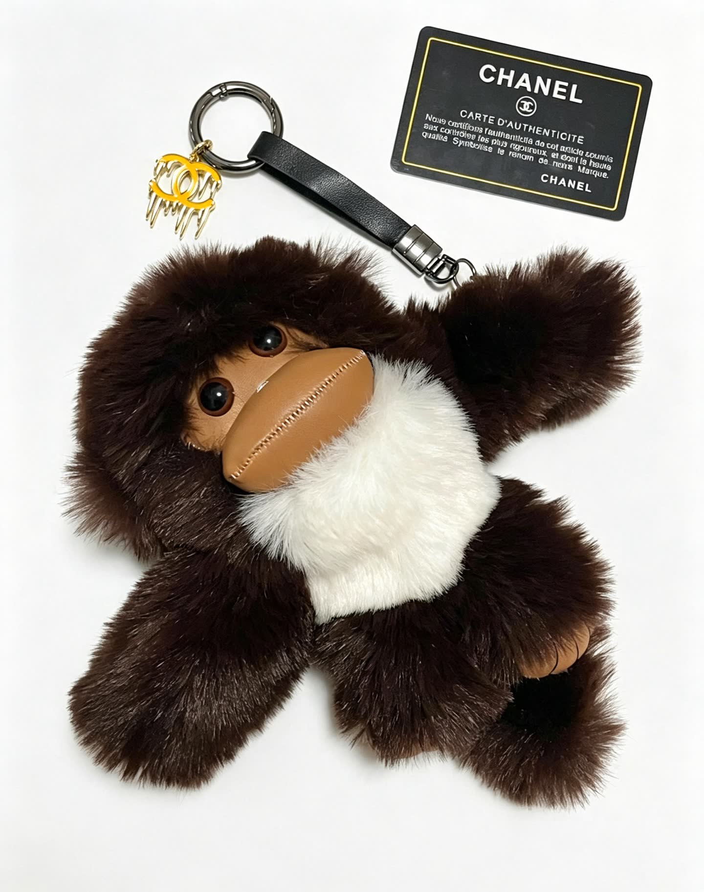 Chanel Brown Fur Keychain