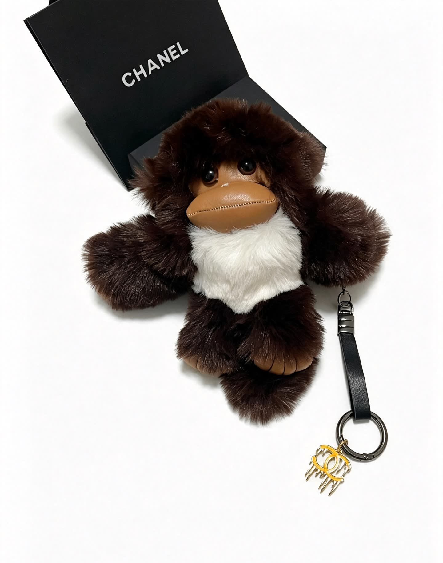 Chanel Brown Fur Keychain