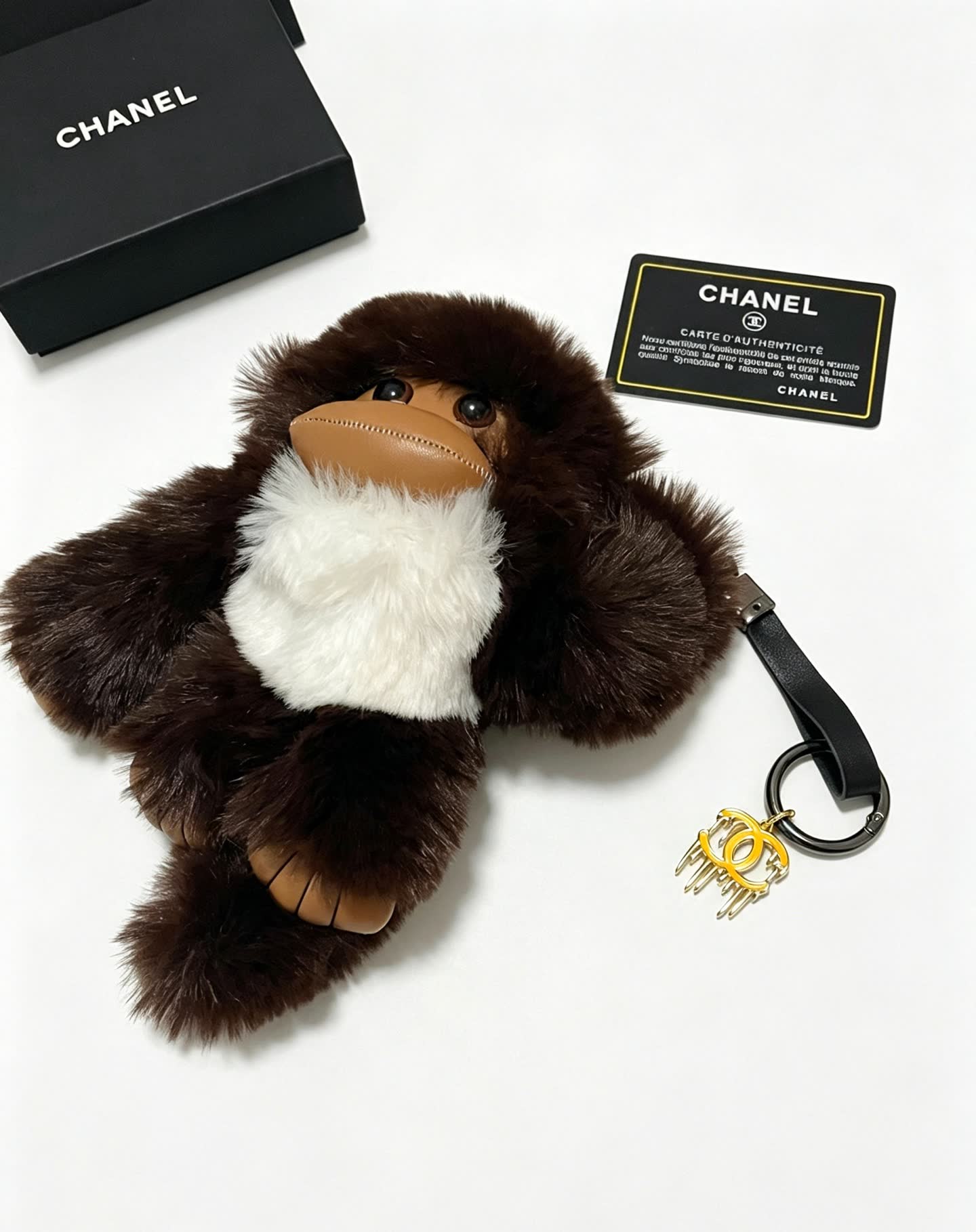 Chanel Brown Fur Keychain