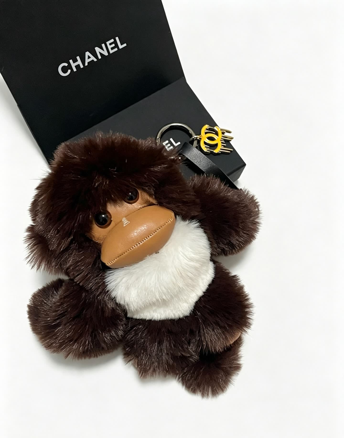 Chanel Brown Fur Keychain