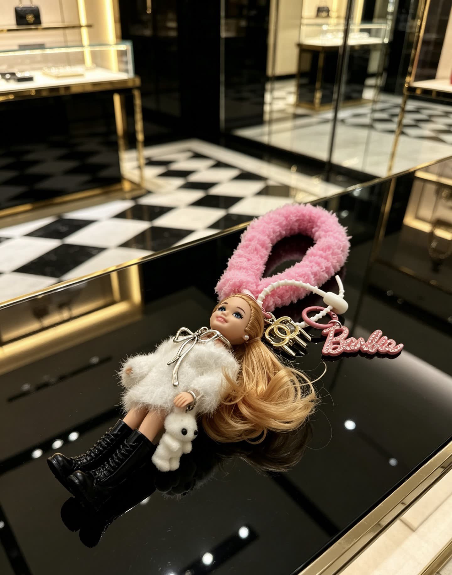 Chanel Barbie Fashion Doll Keychain Chanel Barbie Fashion Doll Keychain