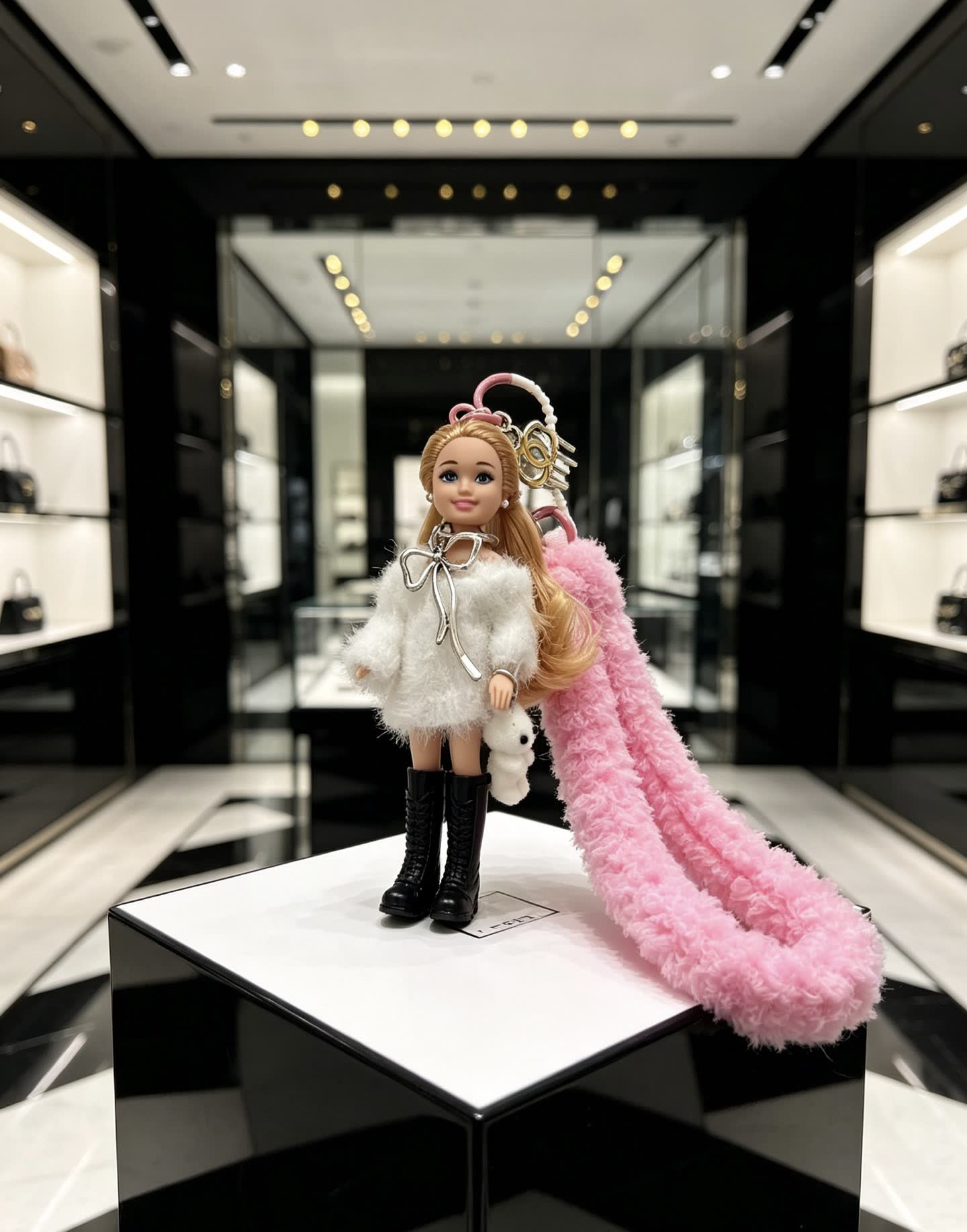 Chanel Barbie Fashion Doll Keychain