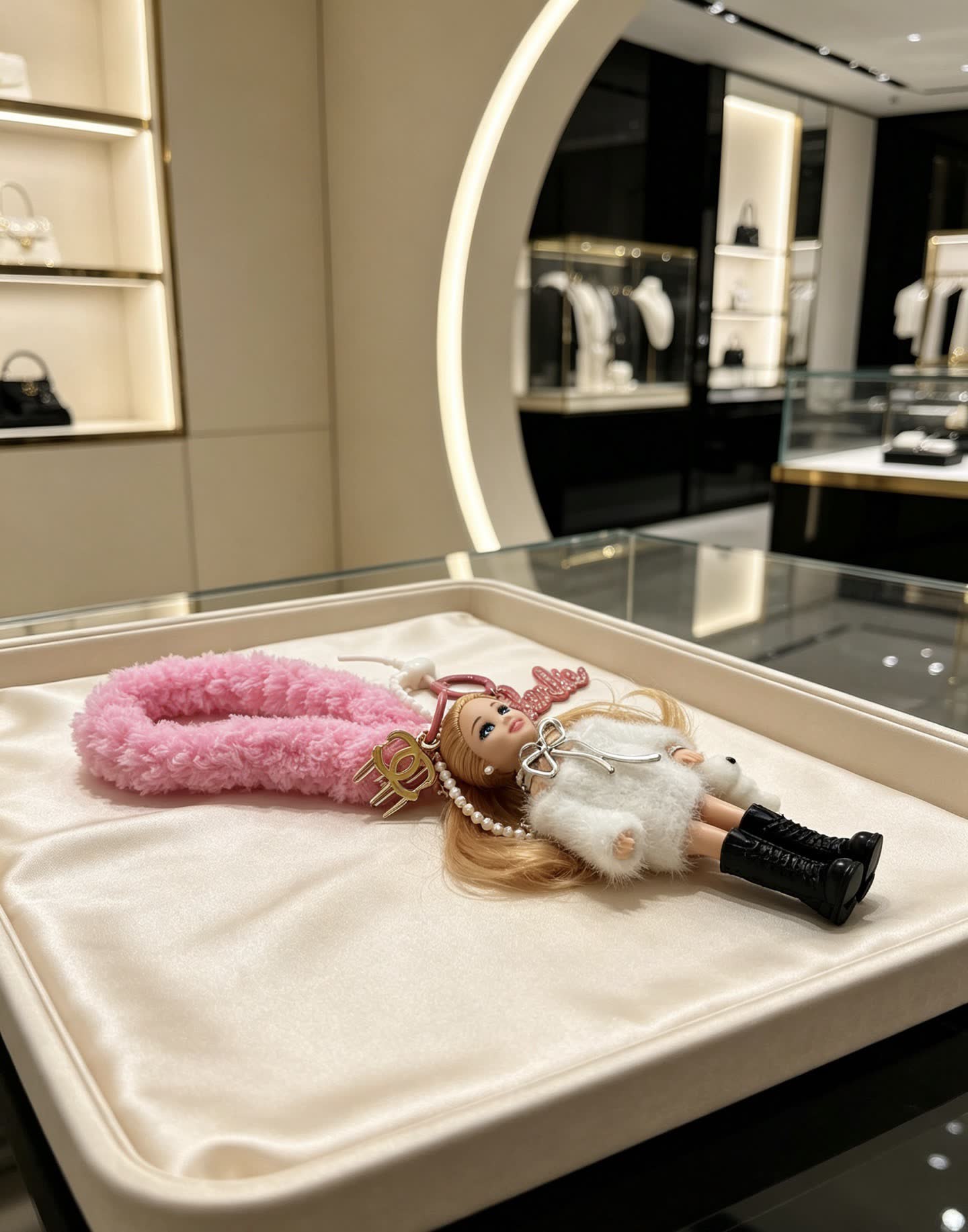 Chanel Barbie Fashion Doll Keychain