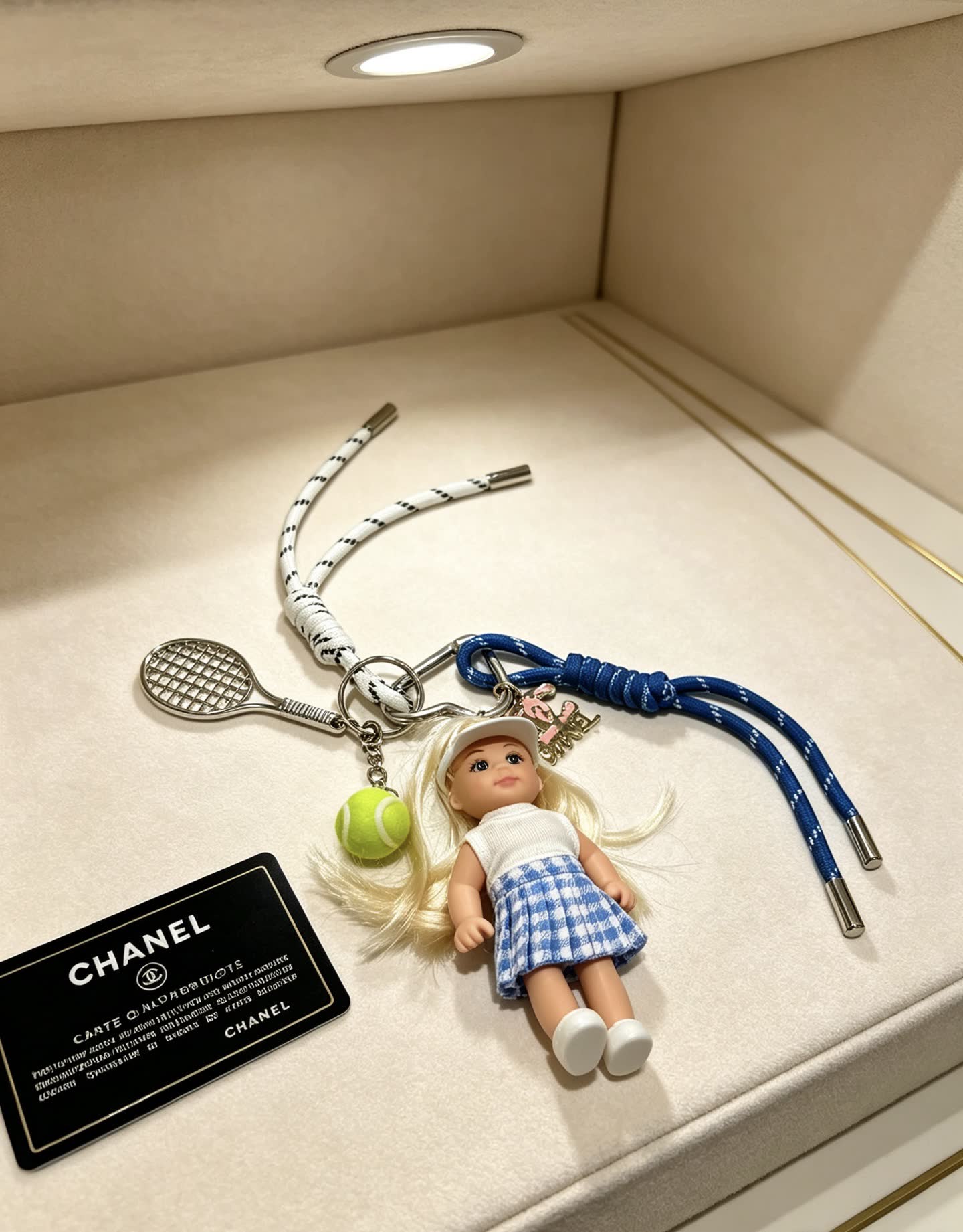 Chanel Tennis Girl Keychain